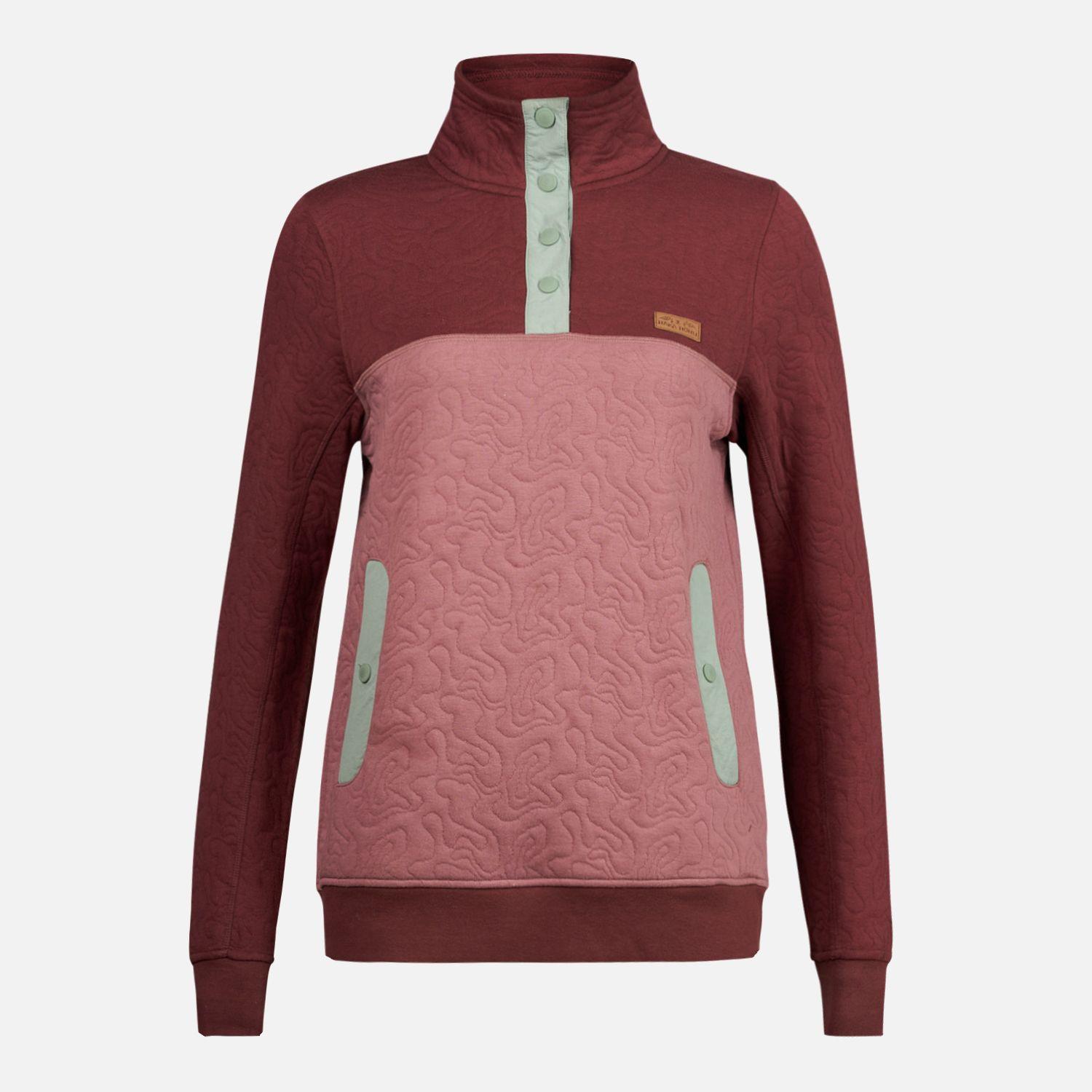 Poleron Mujer Tokerau Insulado Burdeo/Palo Rosa Haka Honu-0