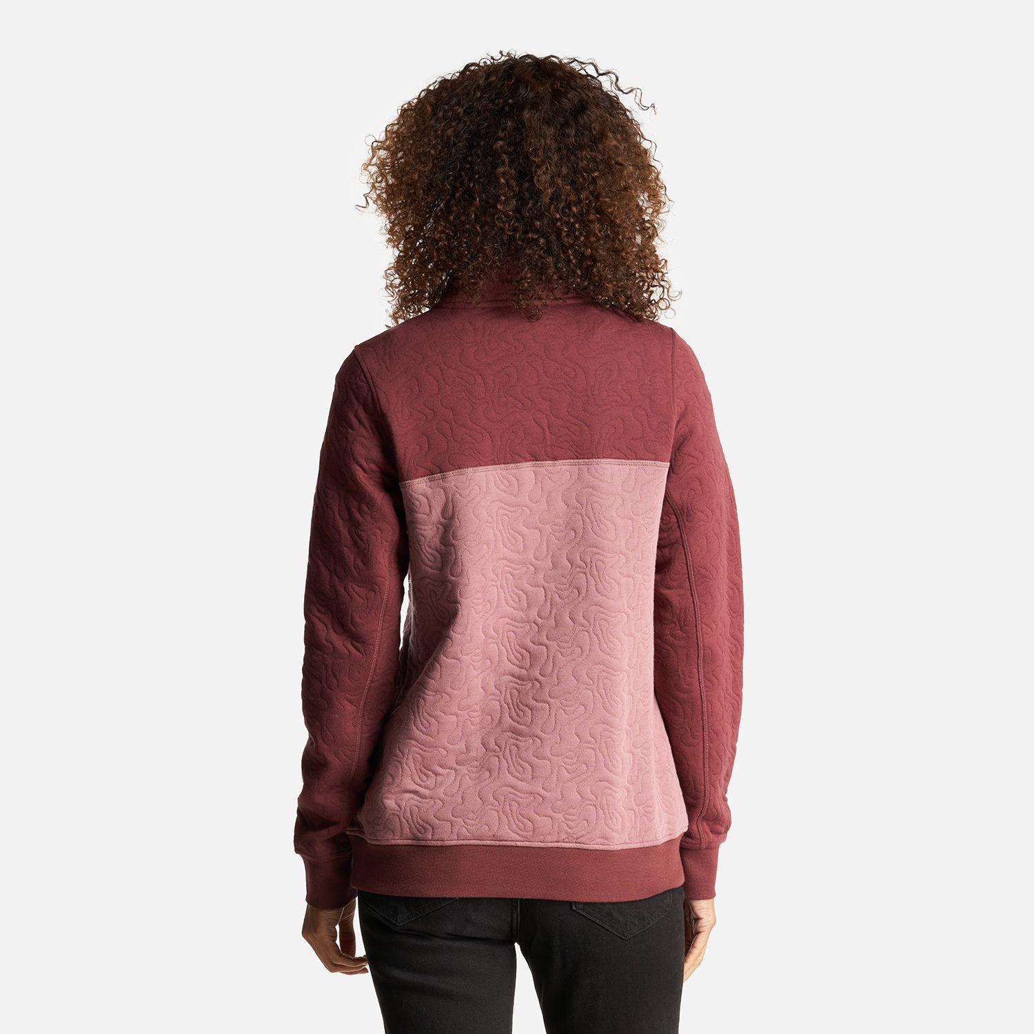 Poleron Mujer Tokerau Insulado Burdeo/Palo Rosa Haka Honu-3