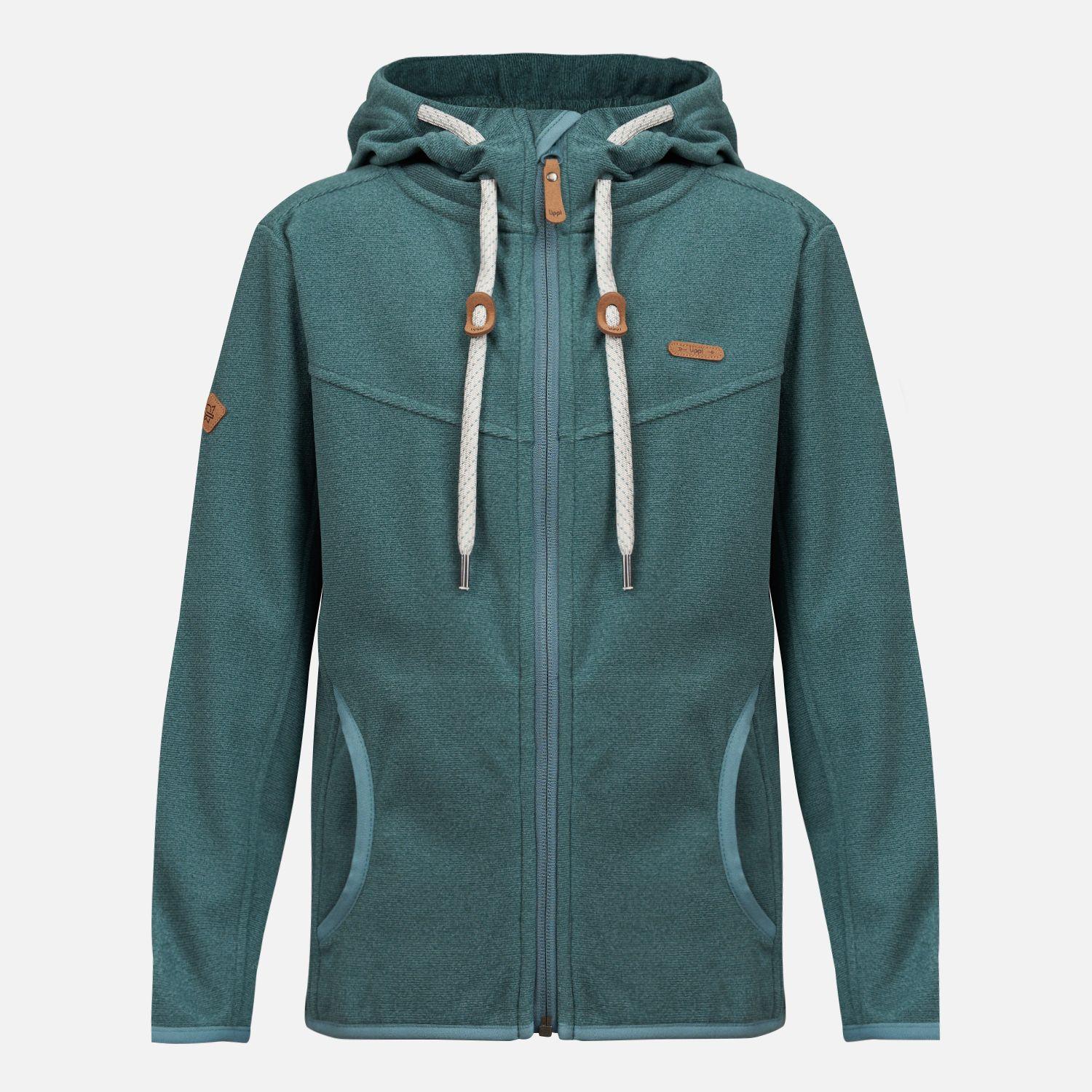 Poleron Niña Stripes Nano-F Full Zip Jade Lippi 21-0