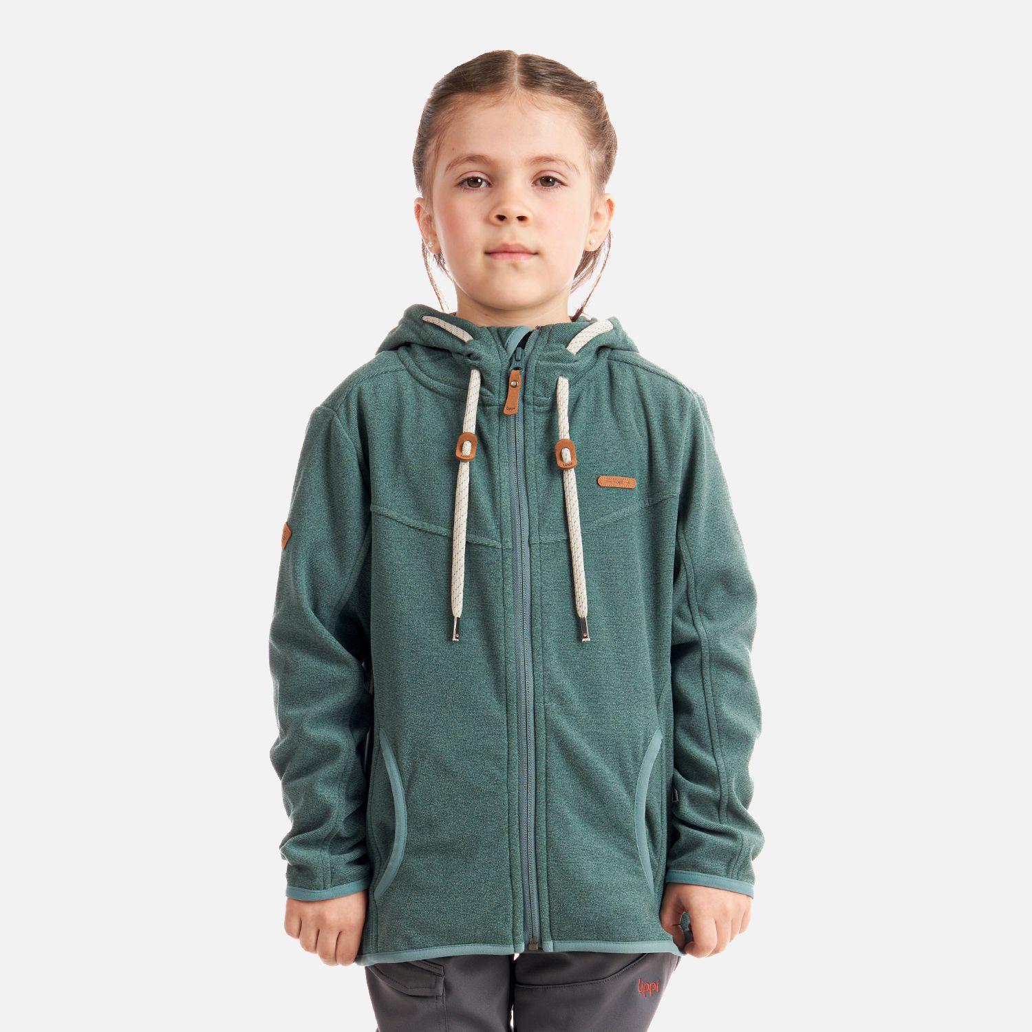 Poleron Niña Stripes Nano-F Full Zip Jade Lippi 21-1