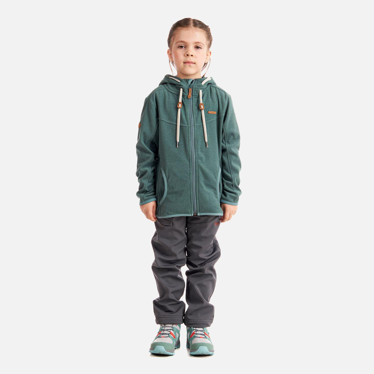Poleron Niña Stripes Nano-F Full Zip Jade Lippi 21-5