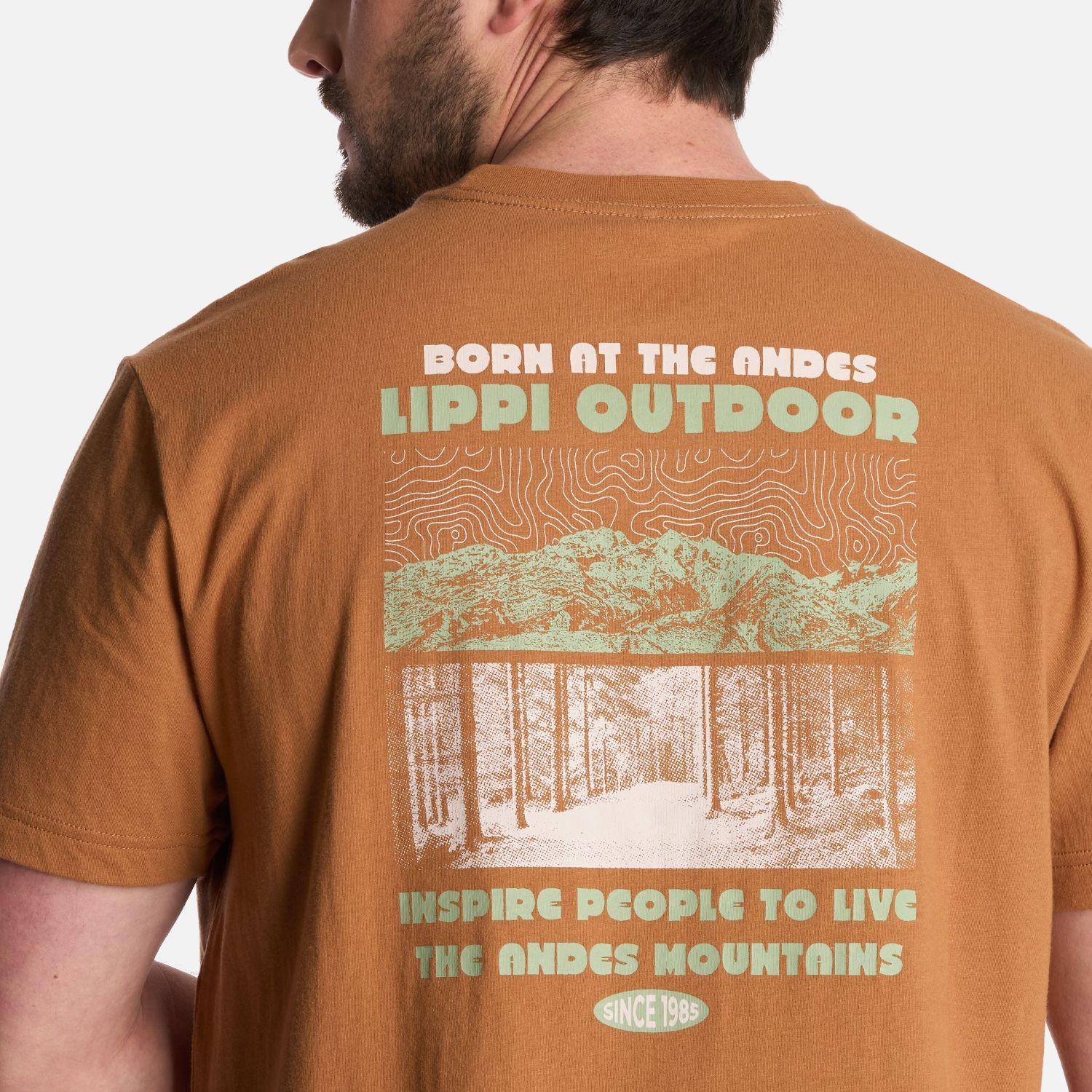 Polera Hombre Andes Mountain T-Shirt Camel Lippi-3