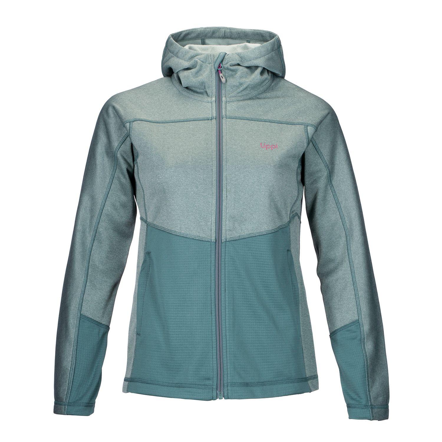 Poleron Mujer Wellness Nano-F Hoody Jacket Melange Turquesa Lippi-0