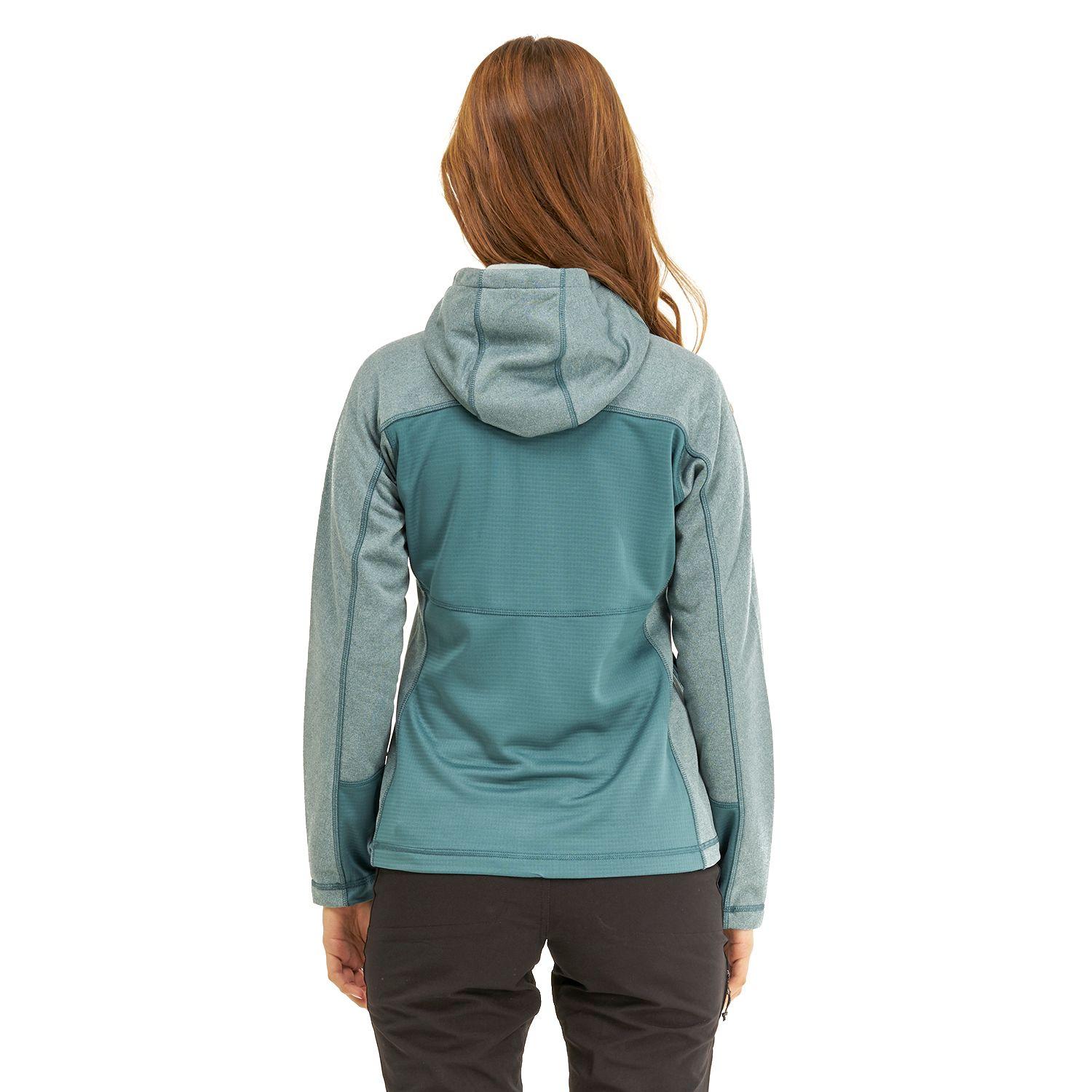 Poleron Mujer Wellness Nano-F Hoody Jacket Melange Turquesa Lippi-3