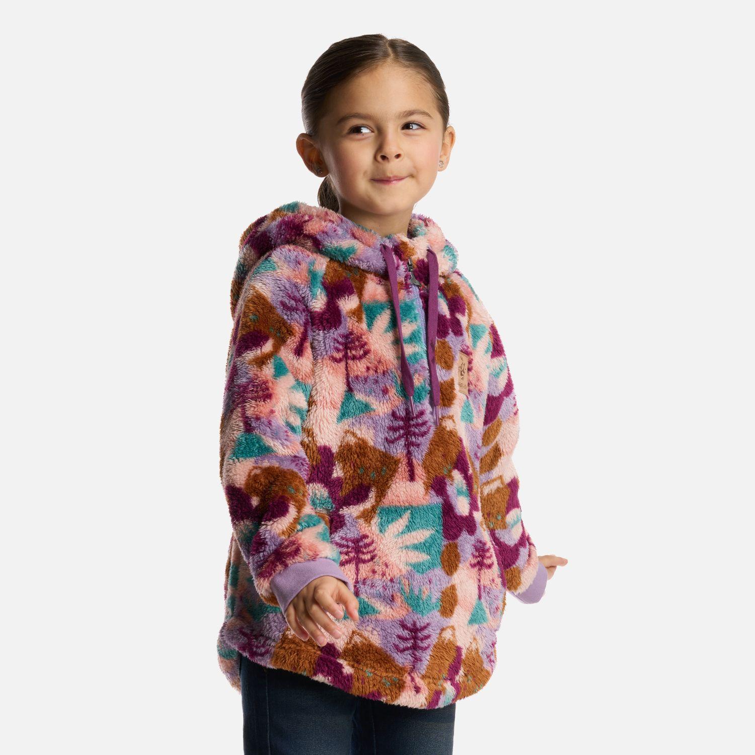 Poleron Niña Mini Cangur-oso Print Lila Haka Honu-1