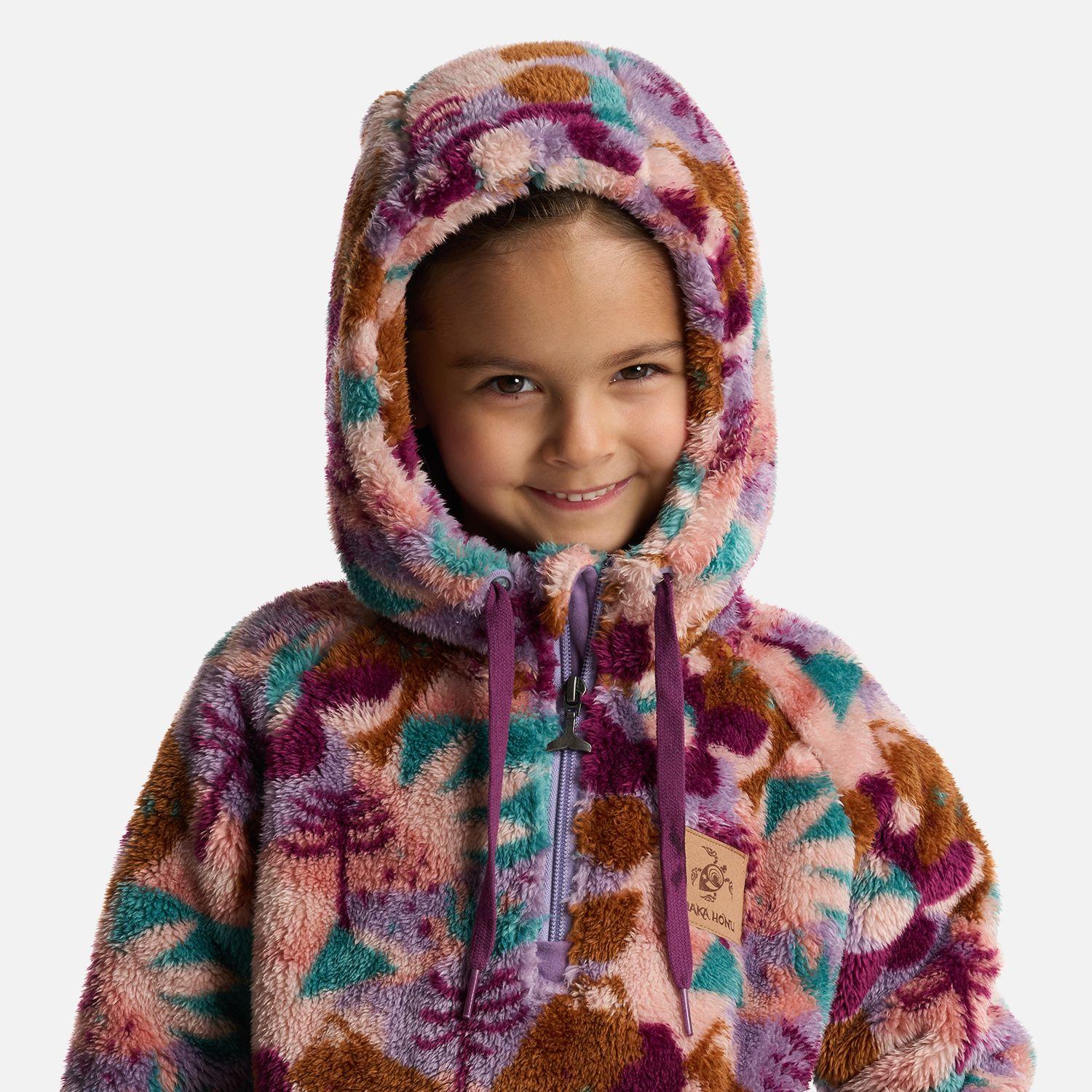 Poleron Niña Mini Cangur-oso Print Lila Haka Honu-3