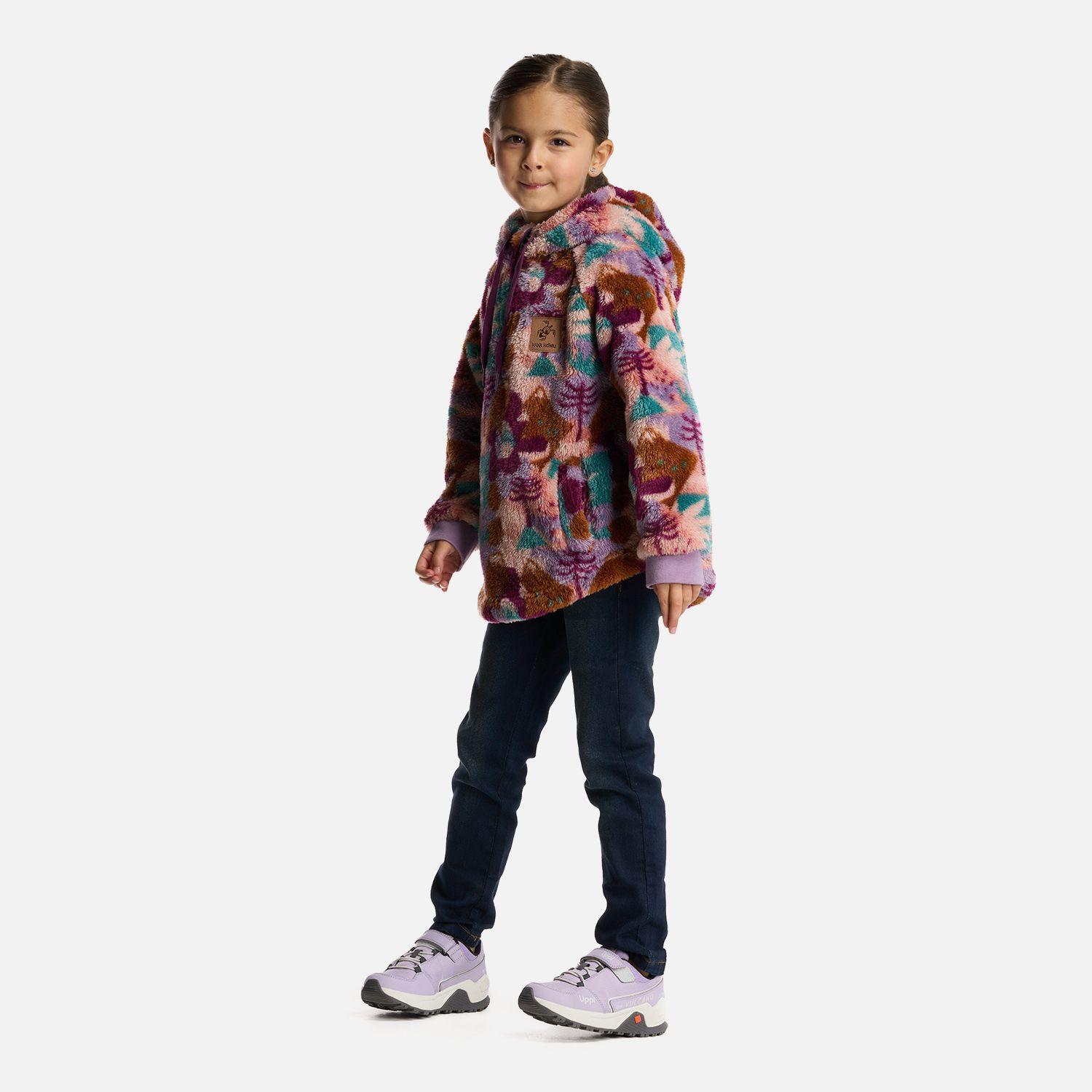 Poleron Niña Mini Cangur-oso Print Lila Haka Honu-5
