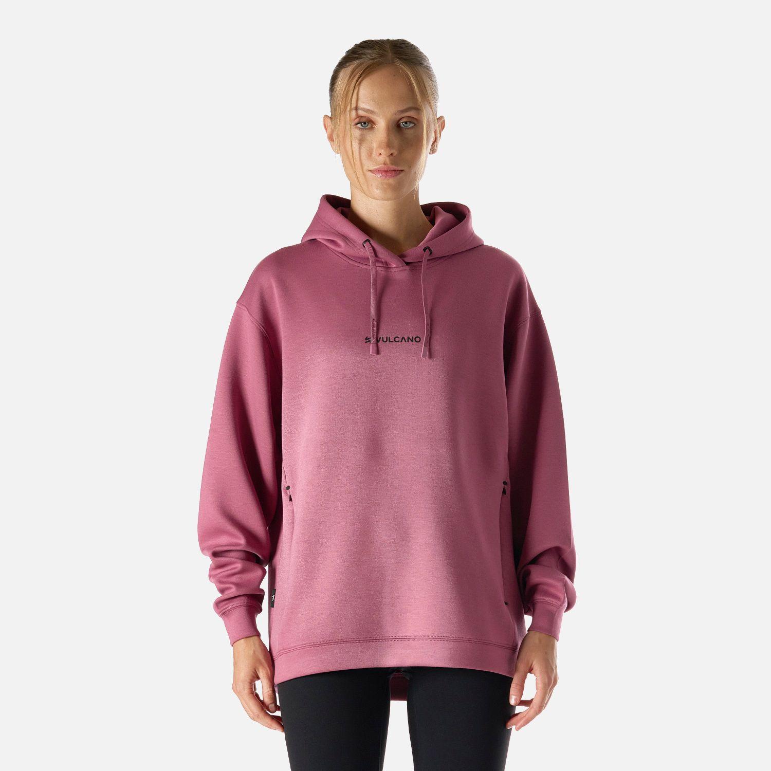 Polerón Mujer Tempo Active Sweatshirt Hoody Rosado Vulcano-0