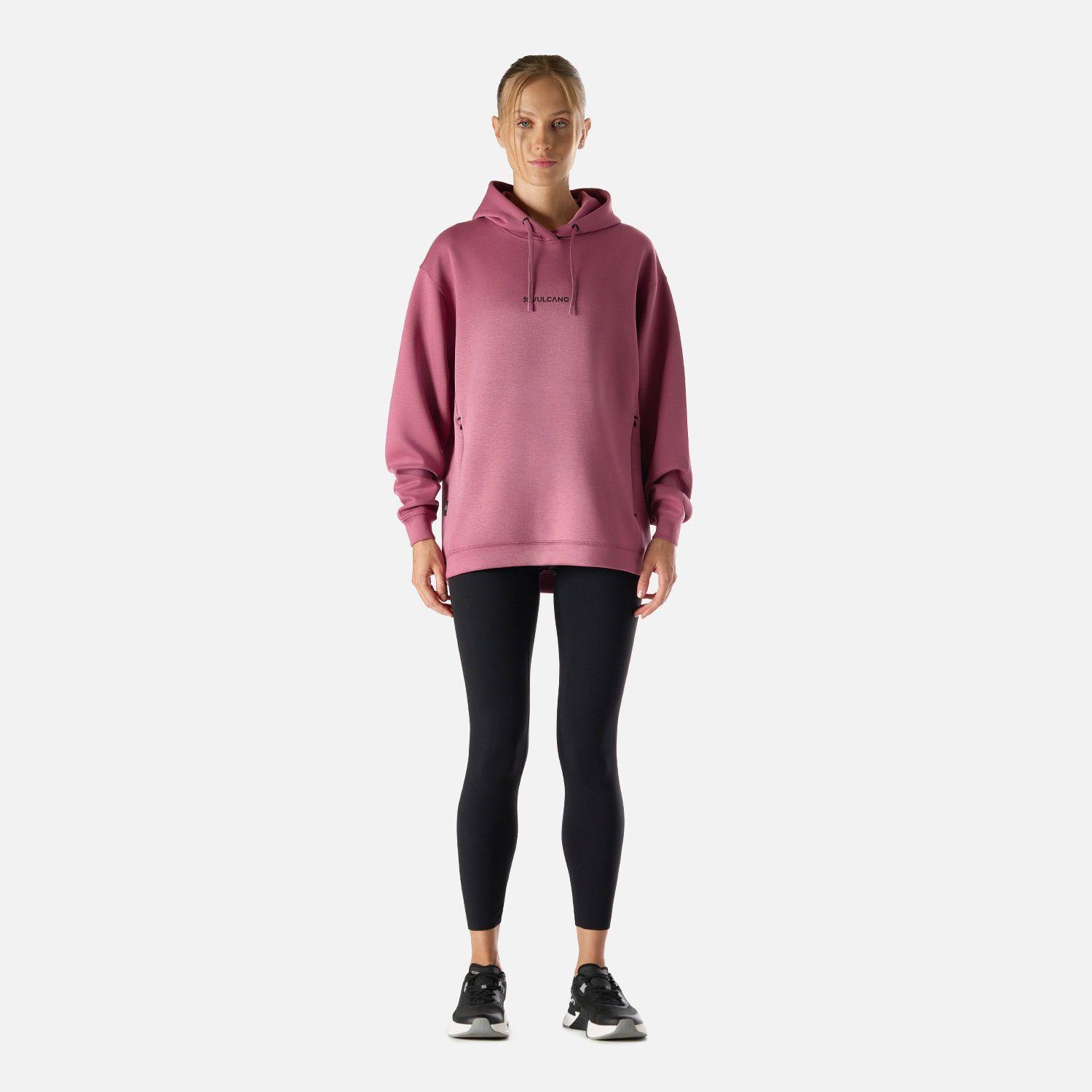 Polerón Mujer Tempo Active Sweatshirt Hoody Rosado Vulcano-6