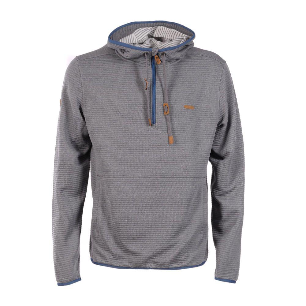Poleron Hombre Baffle Nano-F 14 Zip Hoody Melange Gris Lippi-0