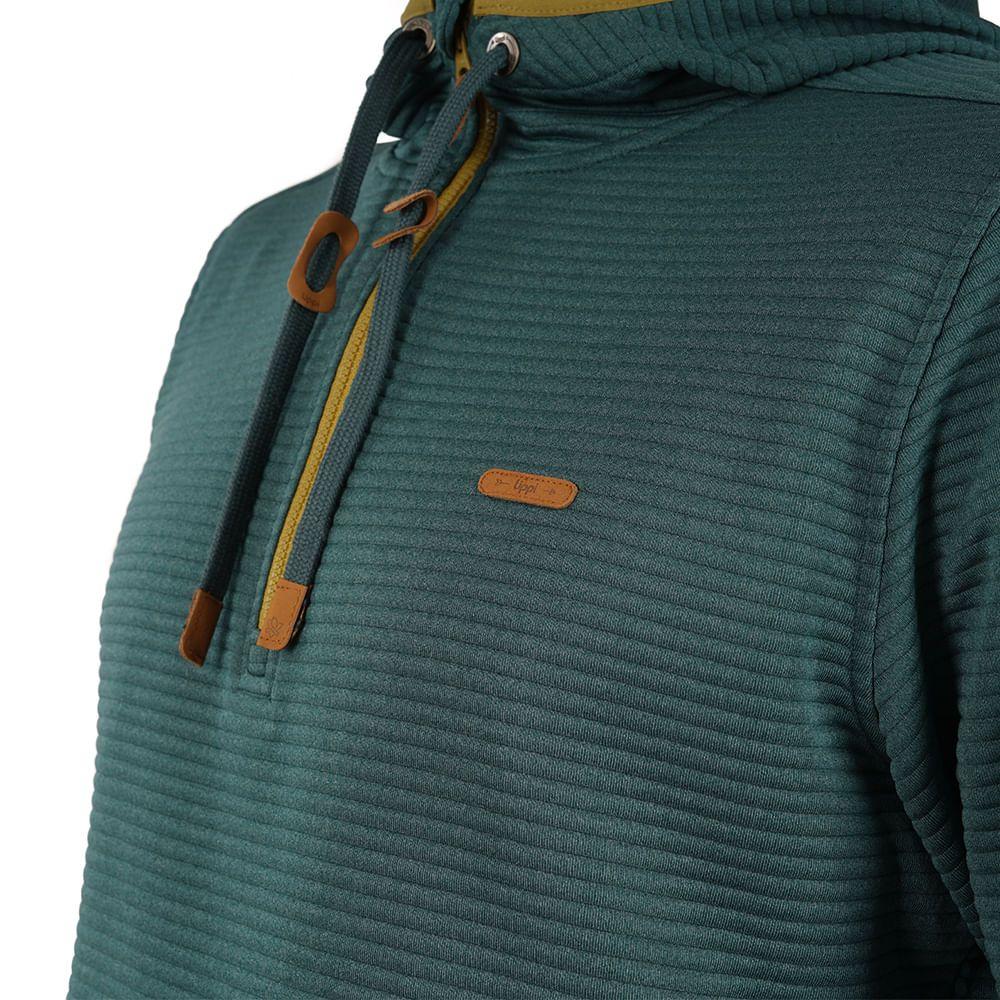 Poleron Hombre Baffle Nano-F 14 Zip Hoody Melange Gris Lippi-4