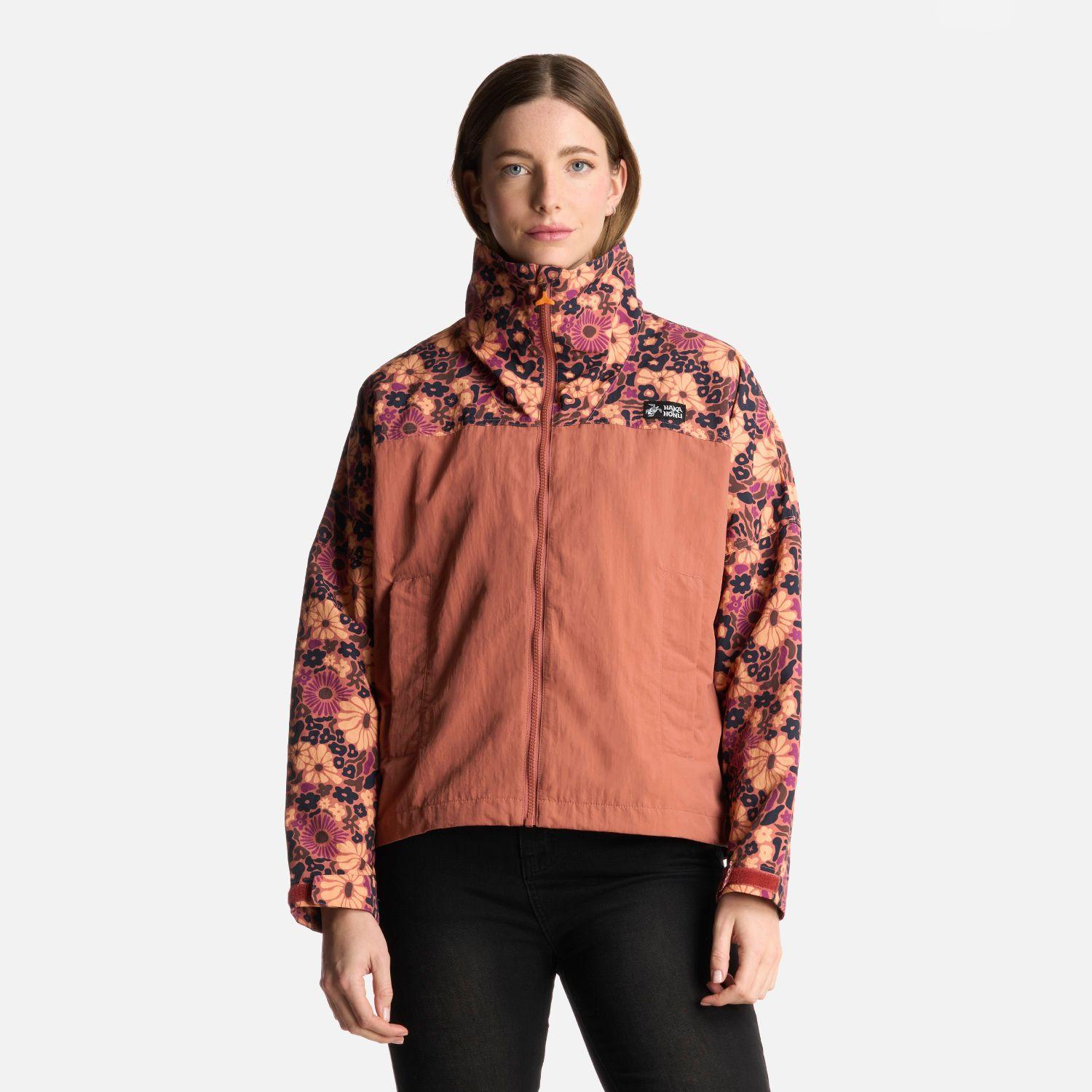 Chaqueta Mujer Hija Del Viento Print Terracota Haka Honu-0