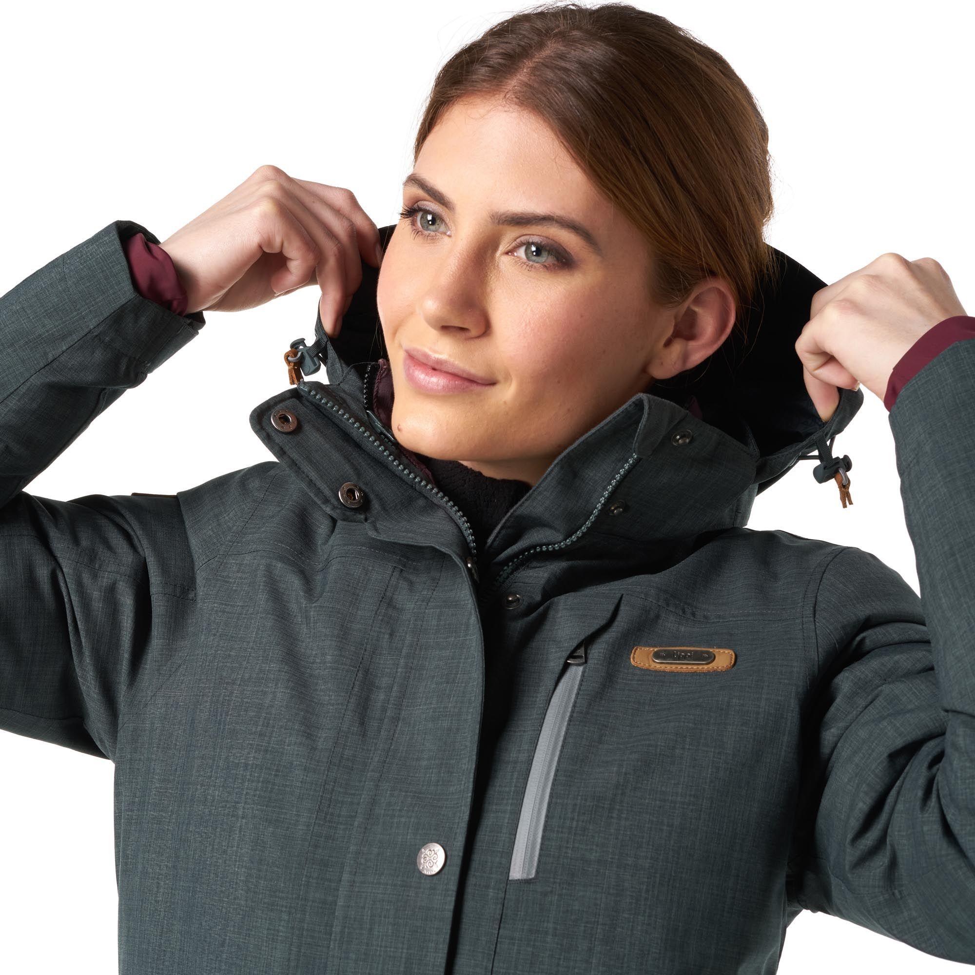 Chaqueta Mujer Nalca Fusion-3 Hoody Jacket Grafito / Frambuesa Oscuro Lippi-6