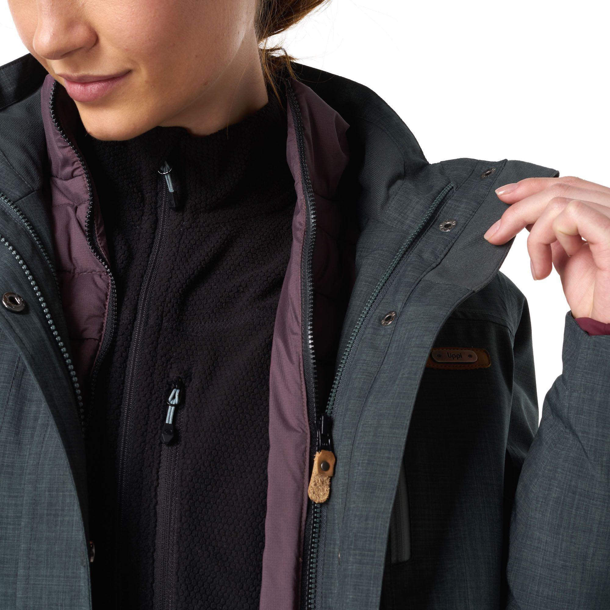 Chaqueta Mujer Nalca Fusion-3 Hoody Jacket Grafito / Frambuesa Oscuro Lippi-8