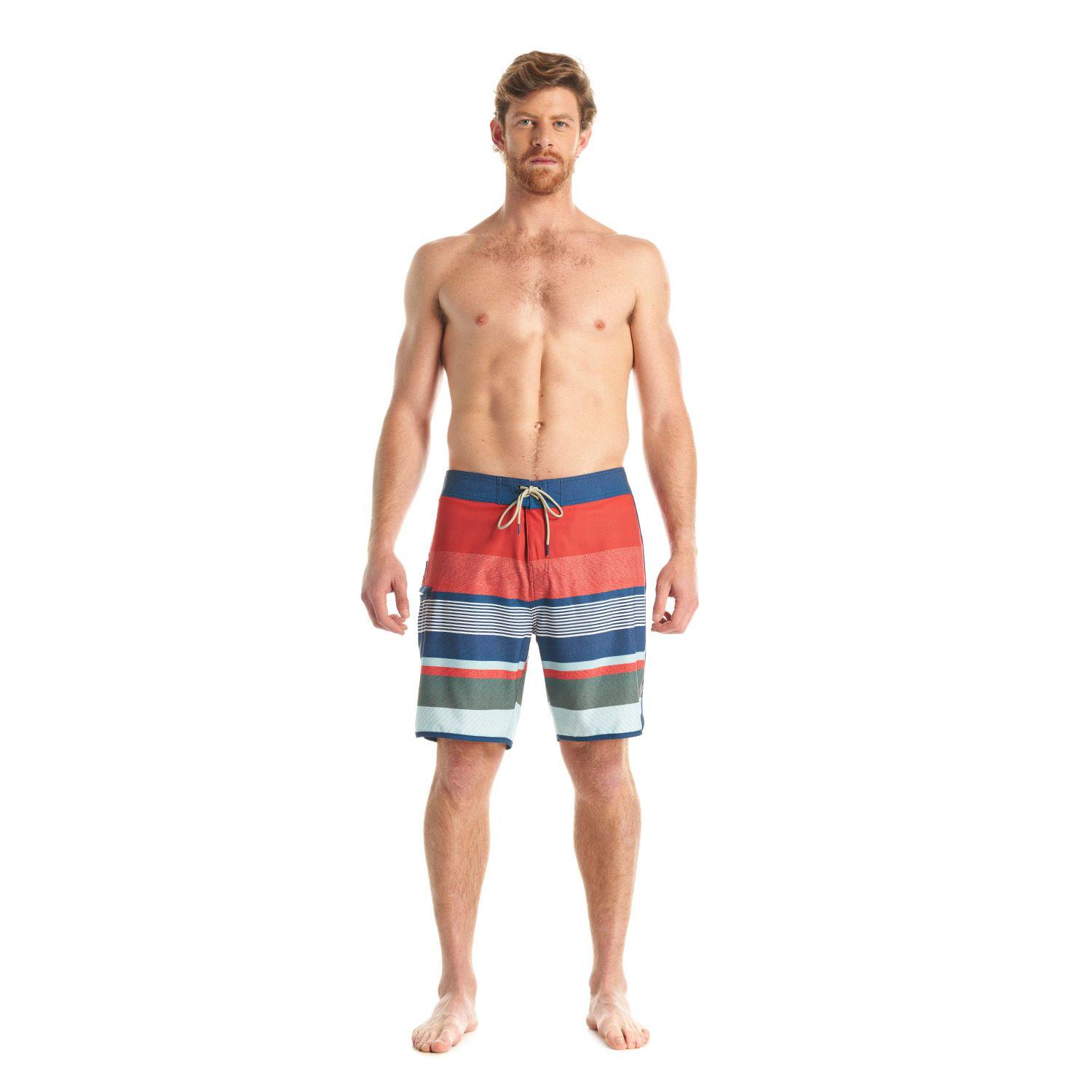 Short Hombre Performance Swimwear Azul Naranjo Verde Lippi-8