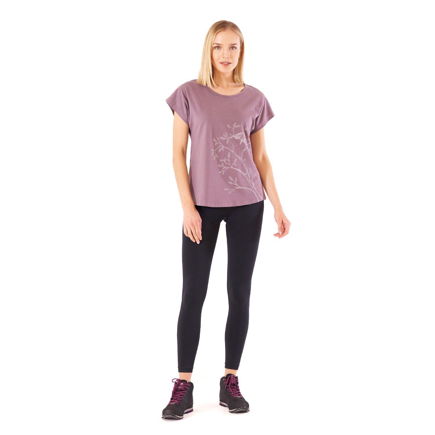 Polera Mujer Essential UV-Stop T-Shirt Malva Lippi V22-7
