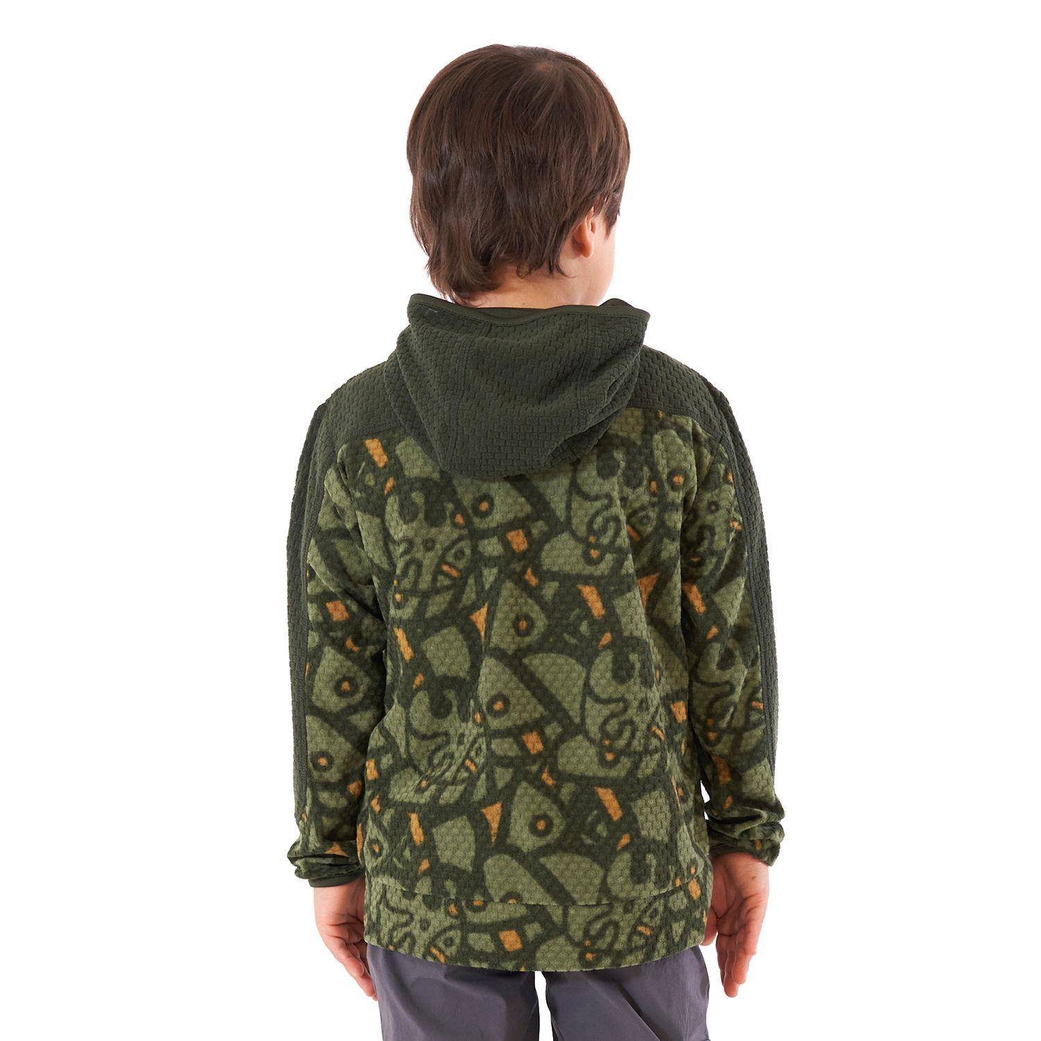 Poleron Niño Saltamontes Nano-F 1/4 Zip Hoody Print Verde Militar Lippi-6