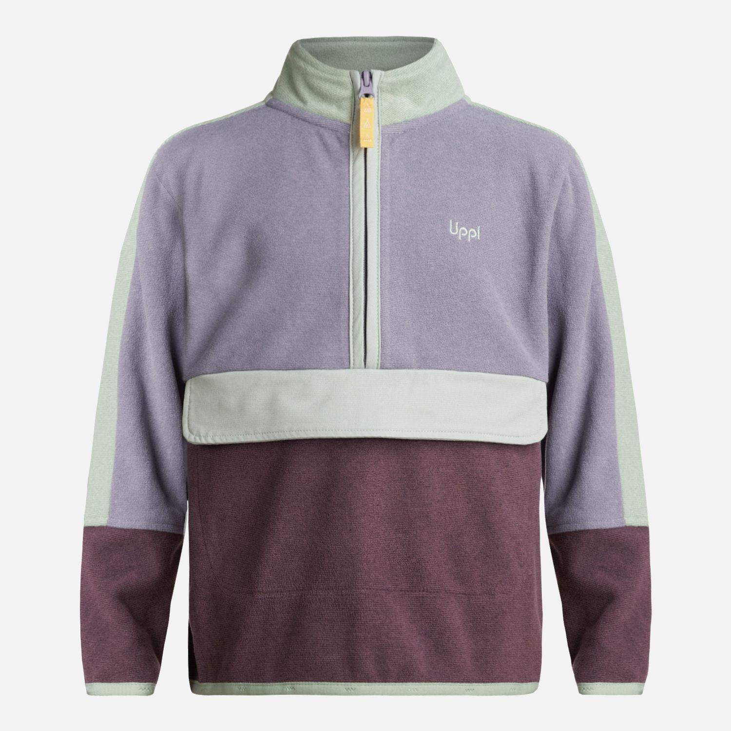 Poleron Niña FirePlace 1/4 Zip Sweatshirt Morado Claro Lippi-0