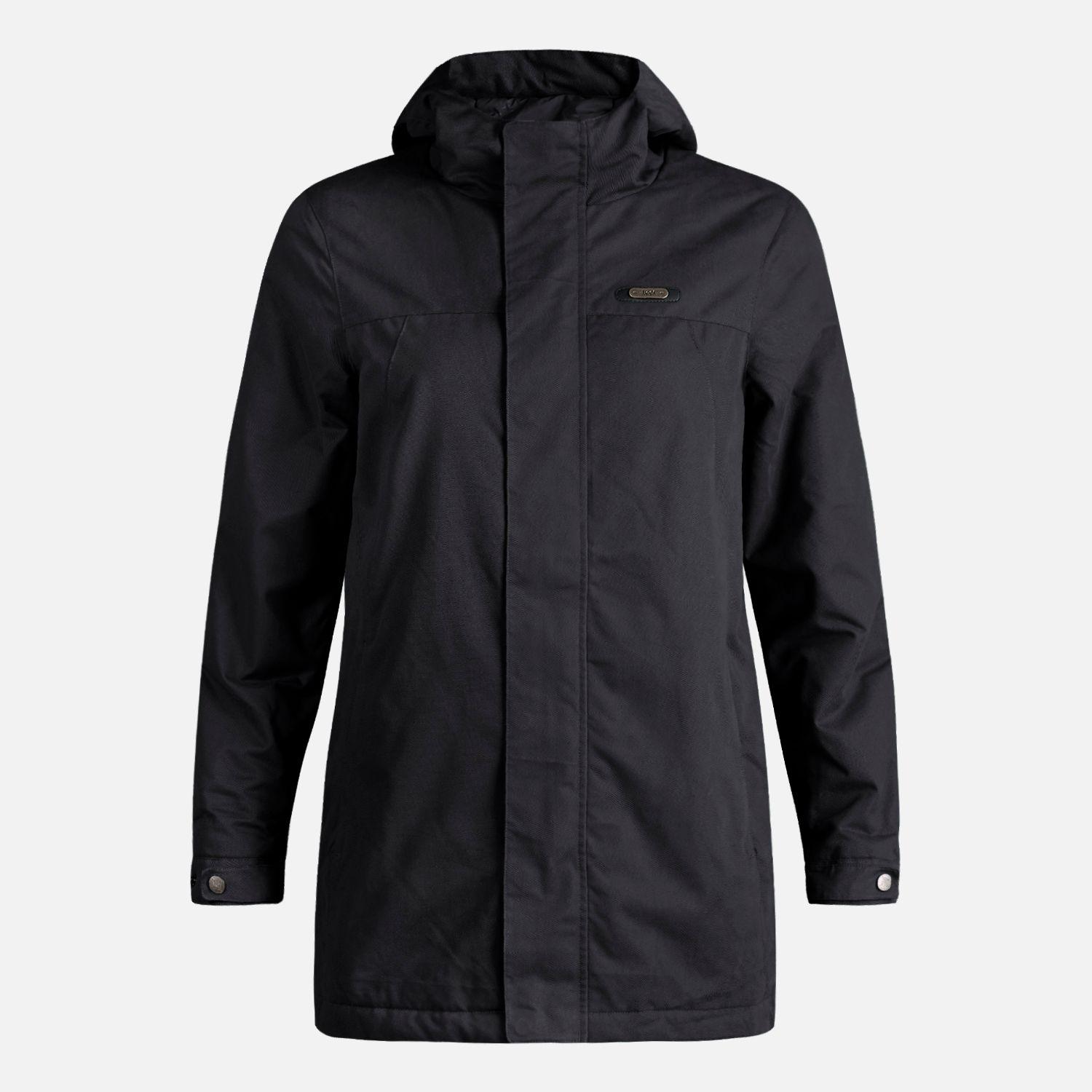 Chaqueta Mujer Peumo Canvas Hoody Jacket Negro Lippi I23-9