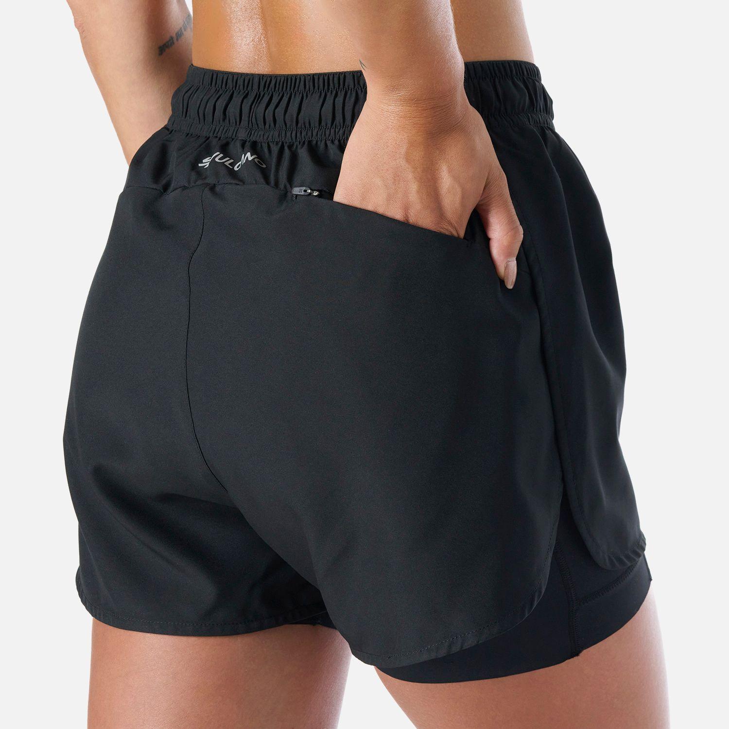 Shorts Mujer Built To Move 2-in-1 2,5" Shorts Negro Vulcano-5