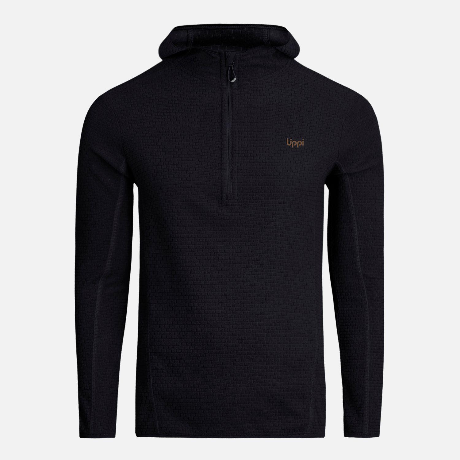 Poleron Teen Boy Mild Nano-F 14 Zip Hoody Negro Lippi I23-0