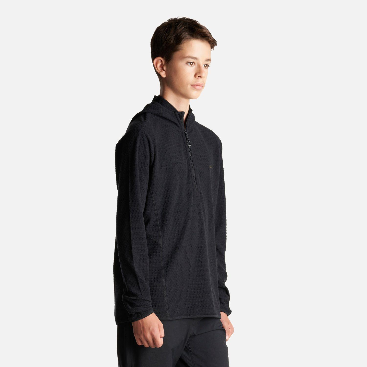 Poleron Teen Boy Mild Nano-F 14 Zip Hoody Negro Lippi I23-2