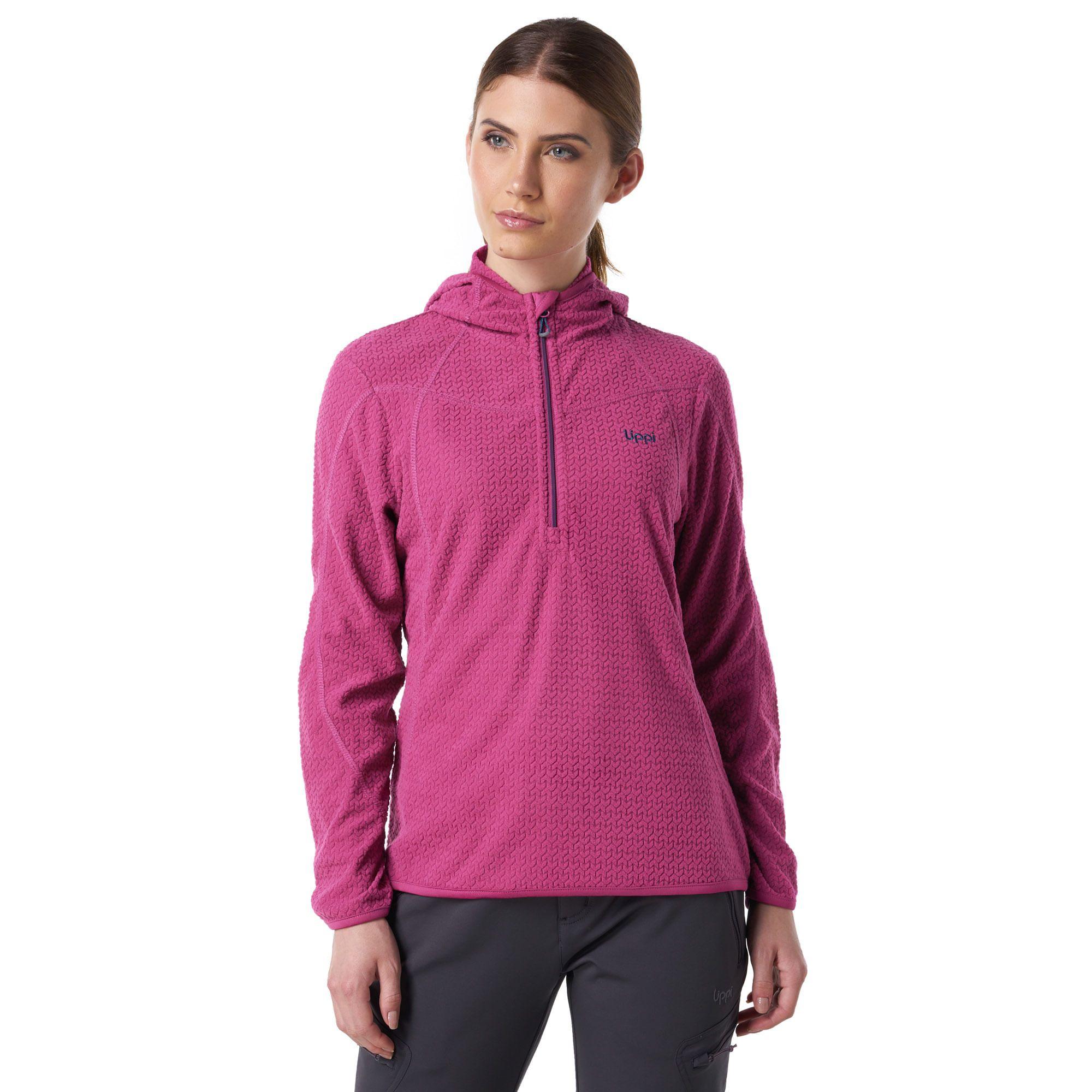 Poleron Mujer Jacaranda Nano-F 14 Zip Hoody Vino Lippi I19-2