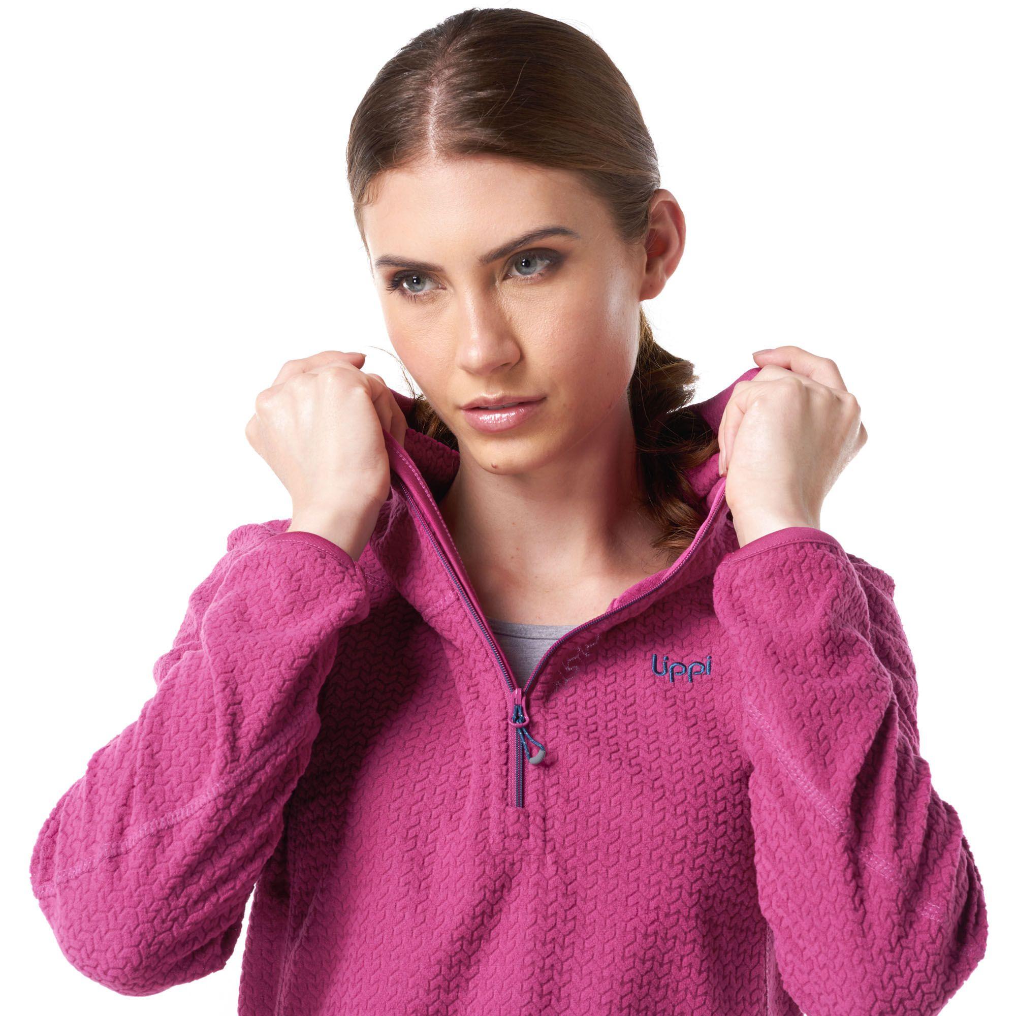 Poleron Mujer Jacaranda Nano-F 14 Zip Hoody Vino Lippi I19-4