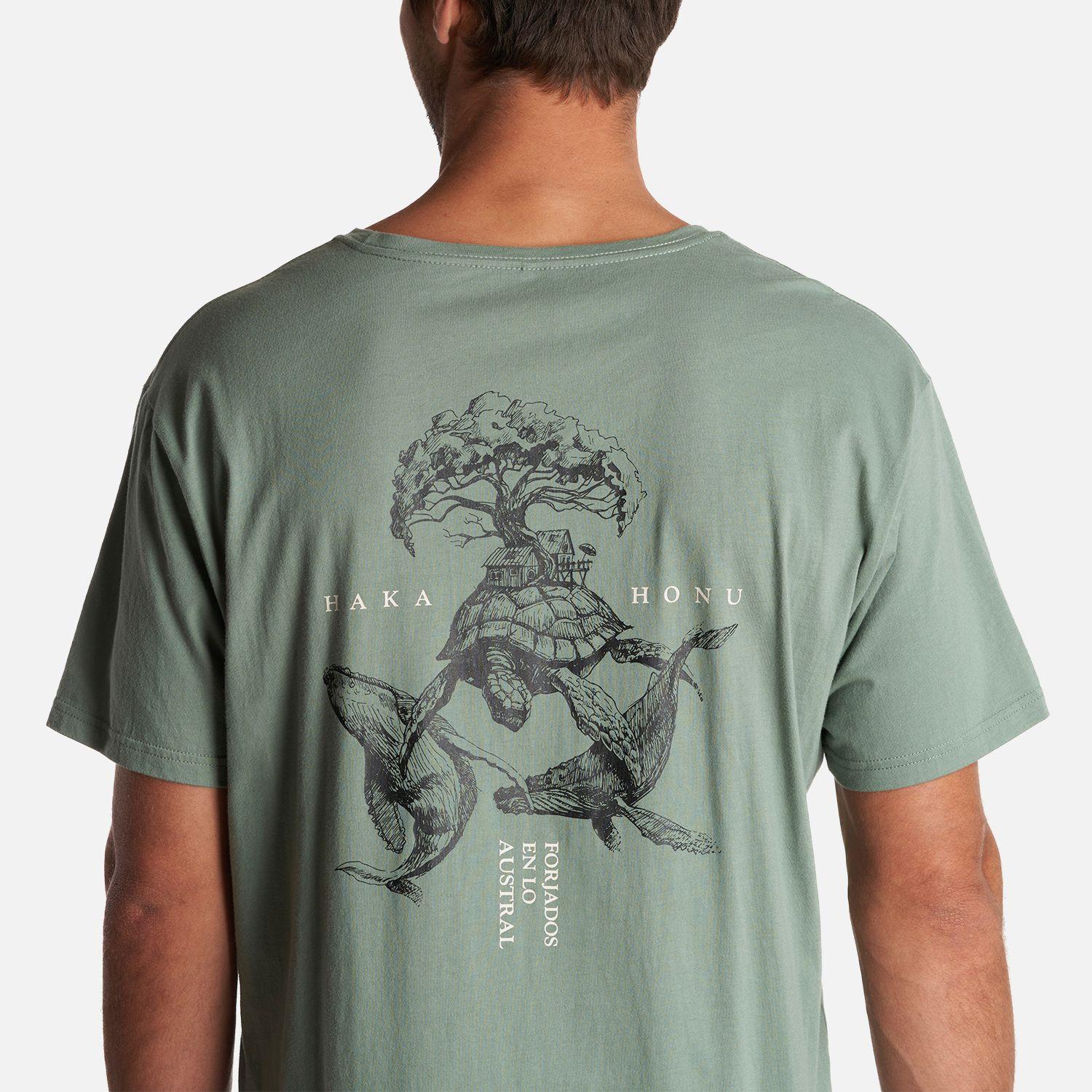 Polera Hombre Fauna Onirica Verde Oliva Haka Honu-4
