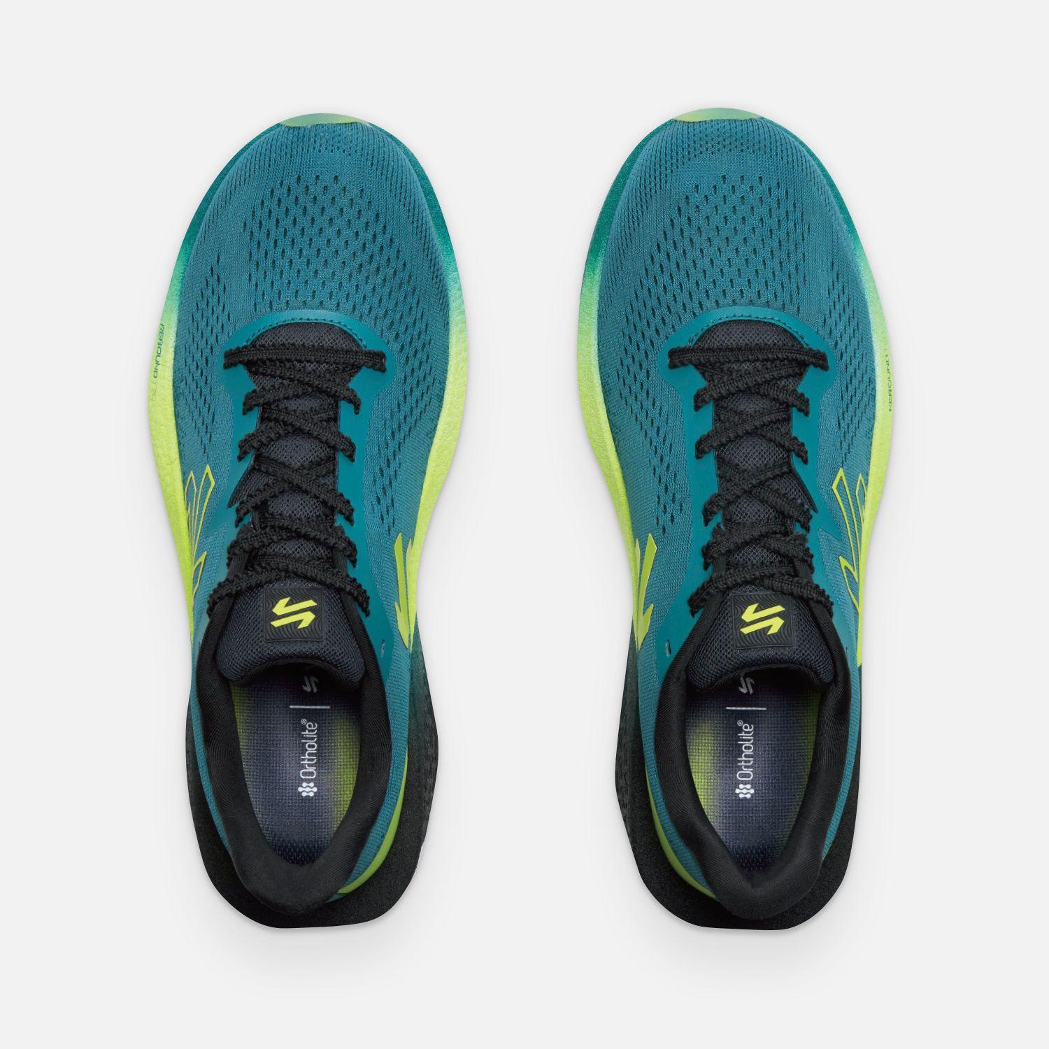 Zapatilla Running Hombre Nazca Petroleo / Verde Lima-5