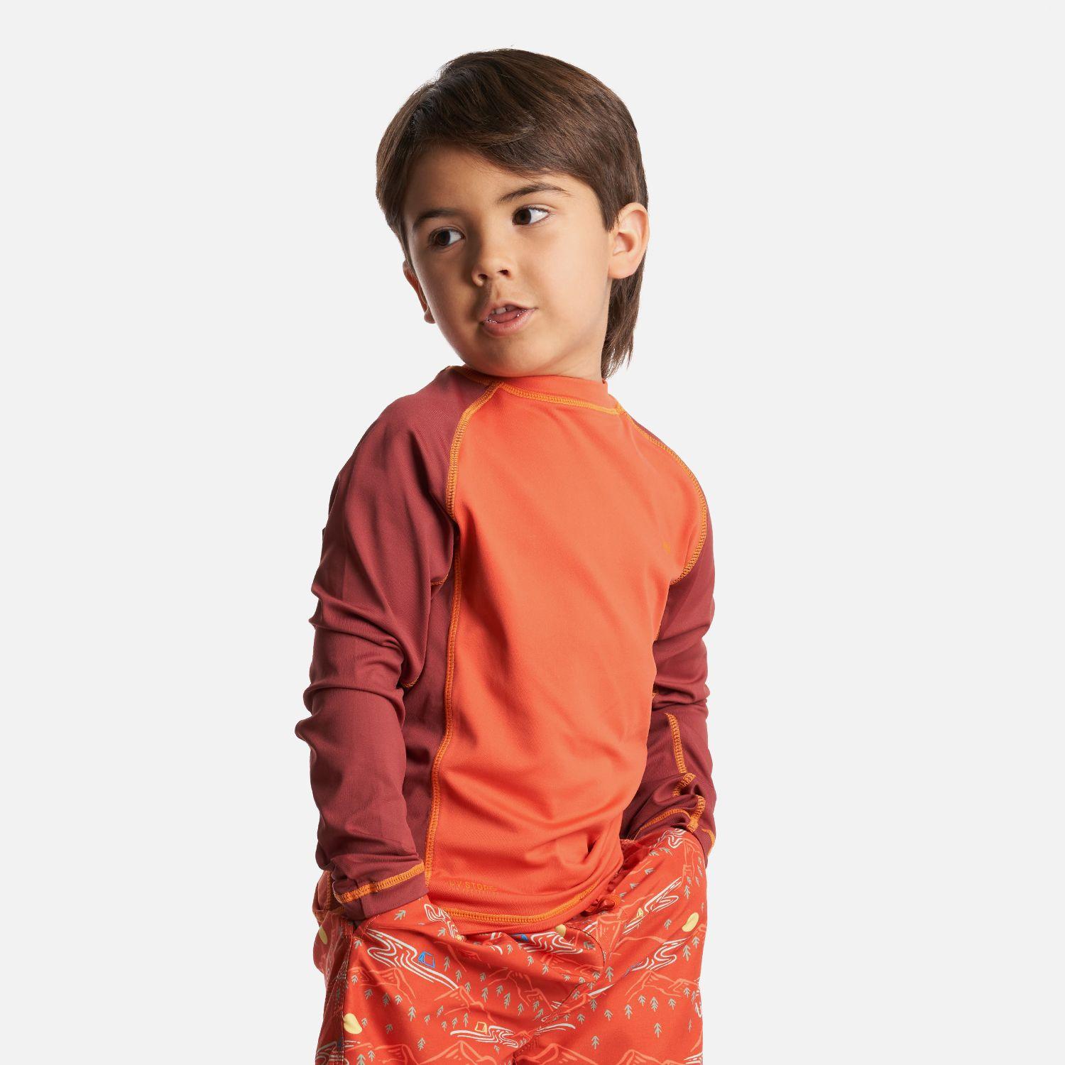 Traje de Baño Niño Sun Pro Long Sleeve T-Shirt Naranjo Oscuro Lippi-1