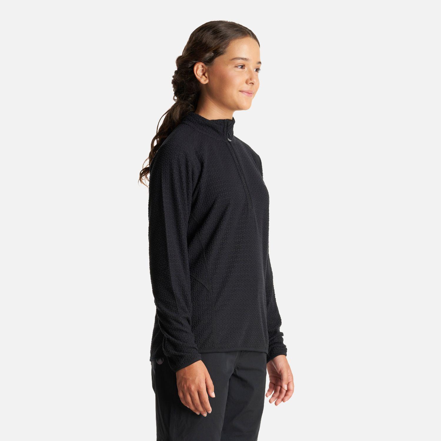 Poleron Teen Girl Mild Nano-F 14 Zip Negro Lippi I23-3