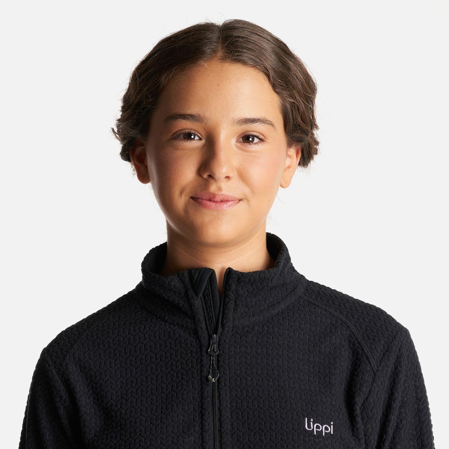 Poleron Teen Girl Mild Nano-F 14 Zip Negro Lippi I23-5