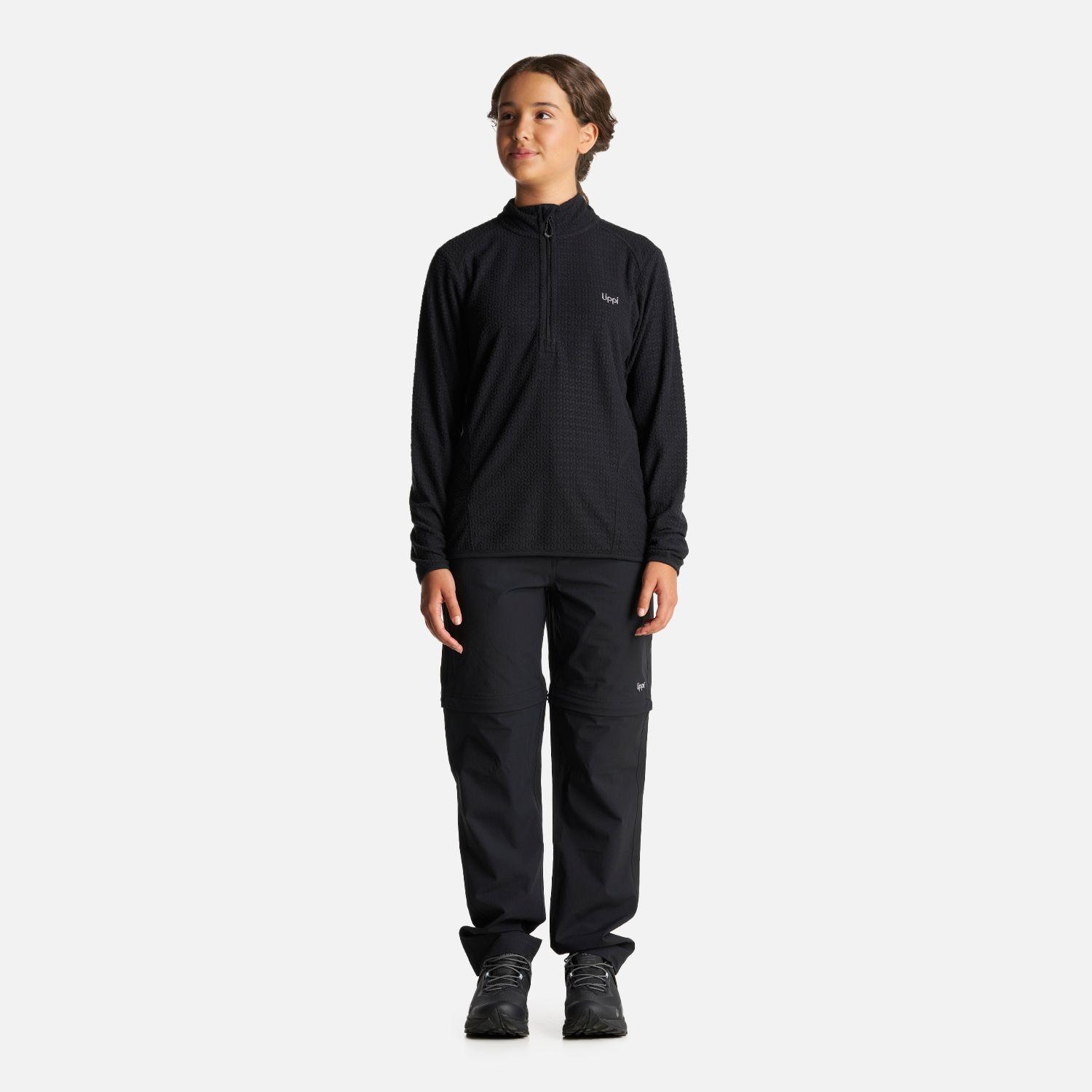 Poleron Teen Girl Mild Nano-F 14 Zip Negro Lippi I23-6