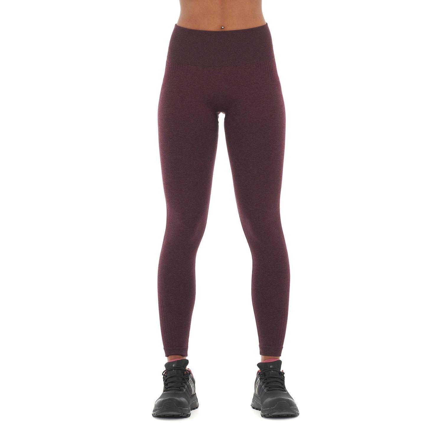 Calza Mujer In-Motion Seamless Leggings High Waist Melange Malva Lippi-1