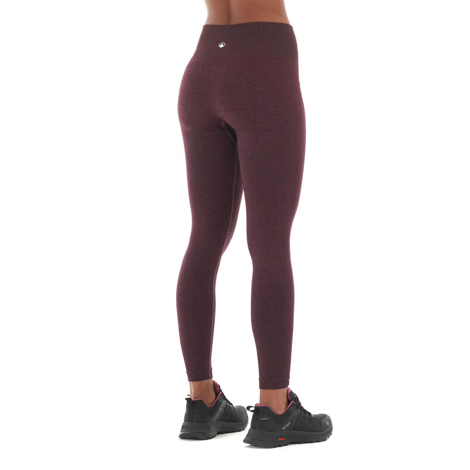 Calza Mujer In-Motion Seamless Leggings High Waist Melange Malva Lippi-4