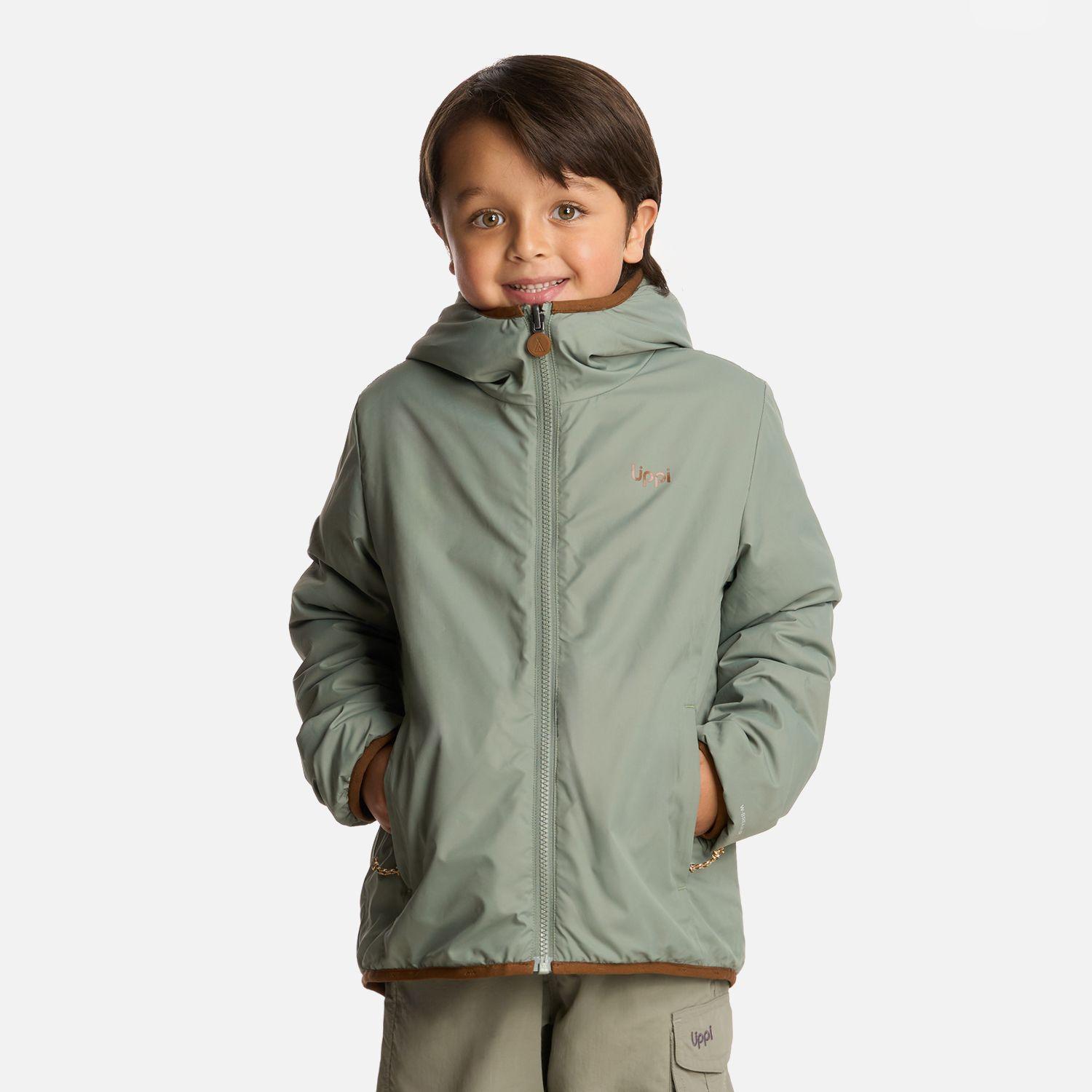Chaqueta Niño Two-Faces Hoody Print Jade Oscuro Lippi I25-1