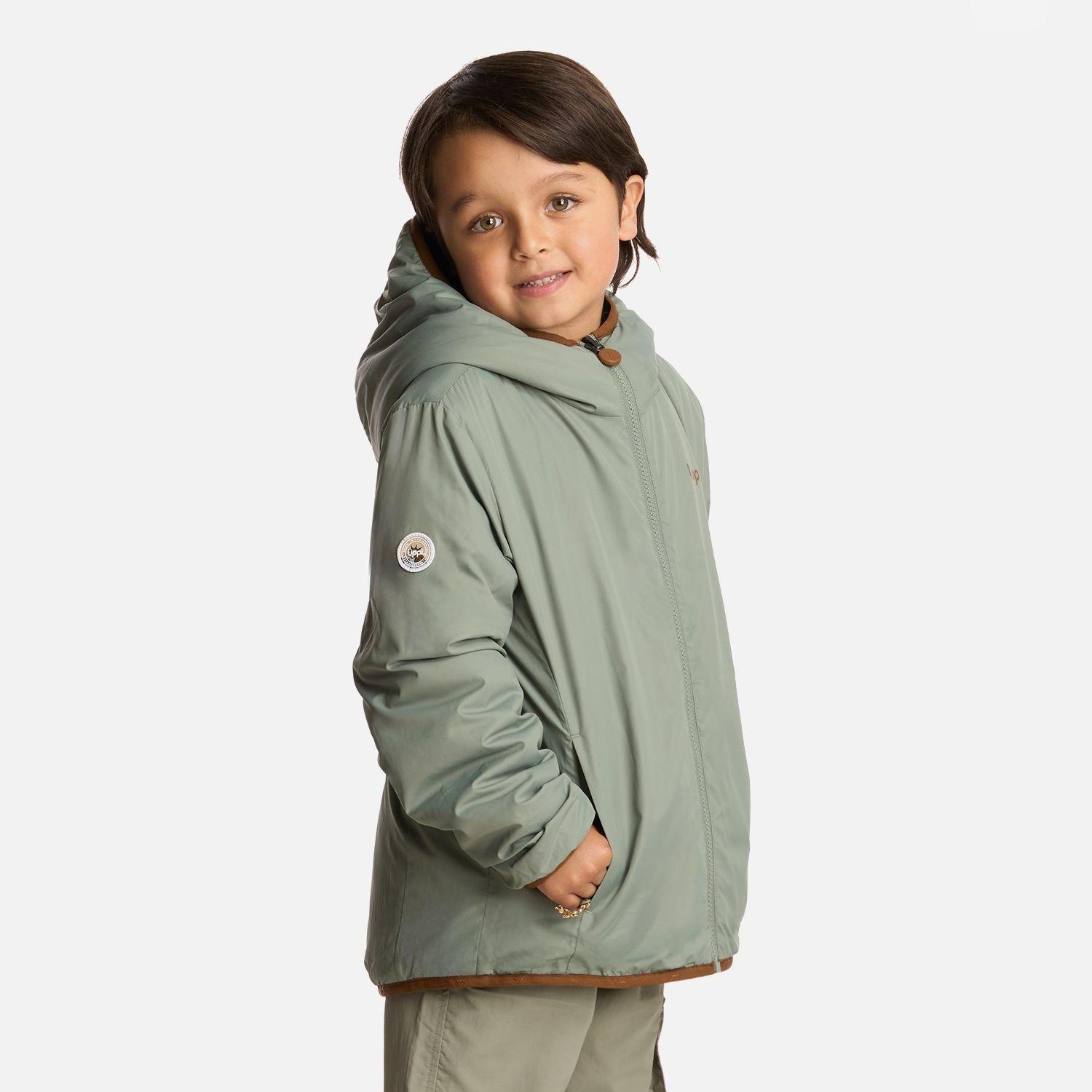 Chaqueta Niño Two-Faces Hoody Print Jade Oscuro Lippi I25-2
