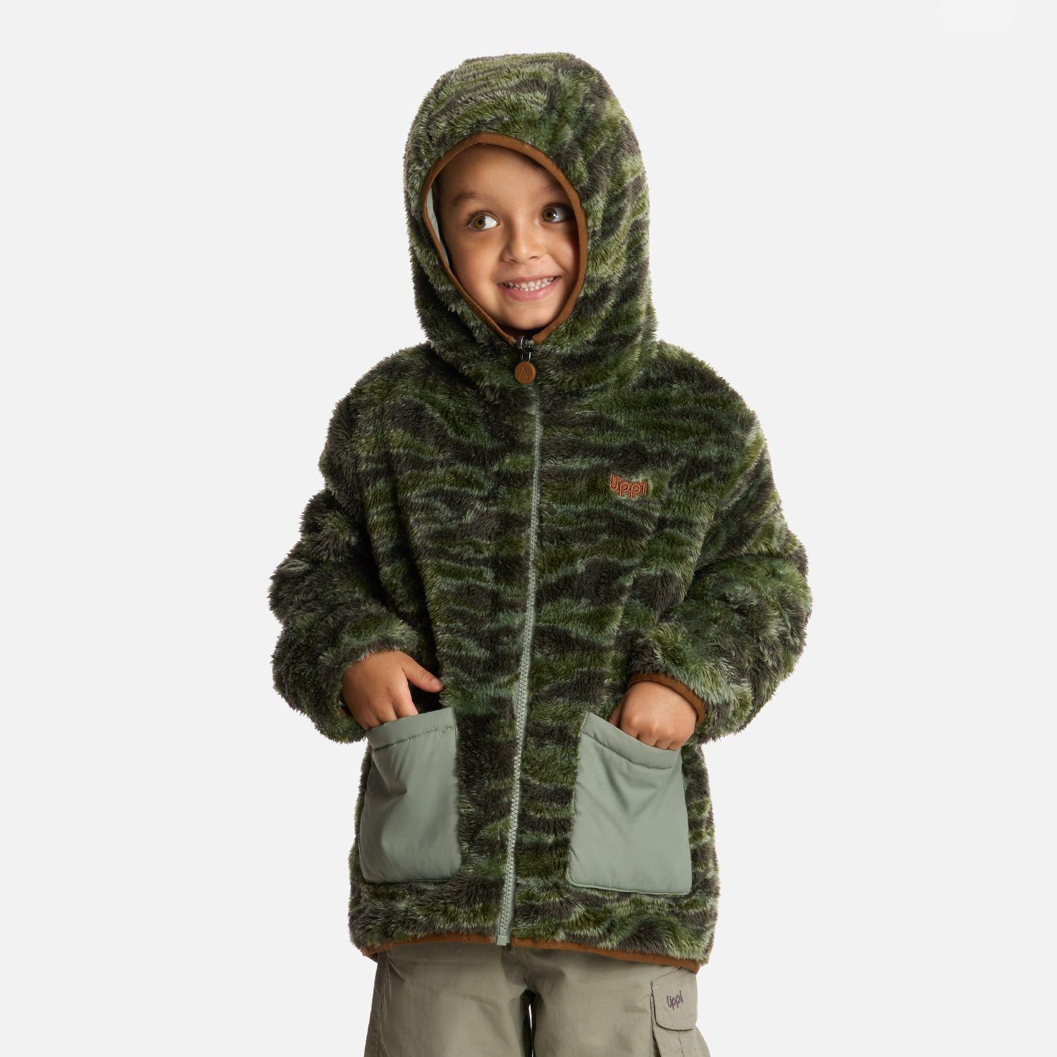 Chaqueta Niño Two-Faces Hoody Print Jade Oscuro Lippi I25-6