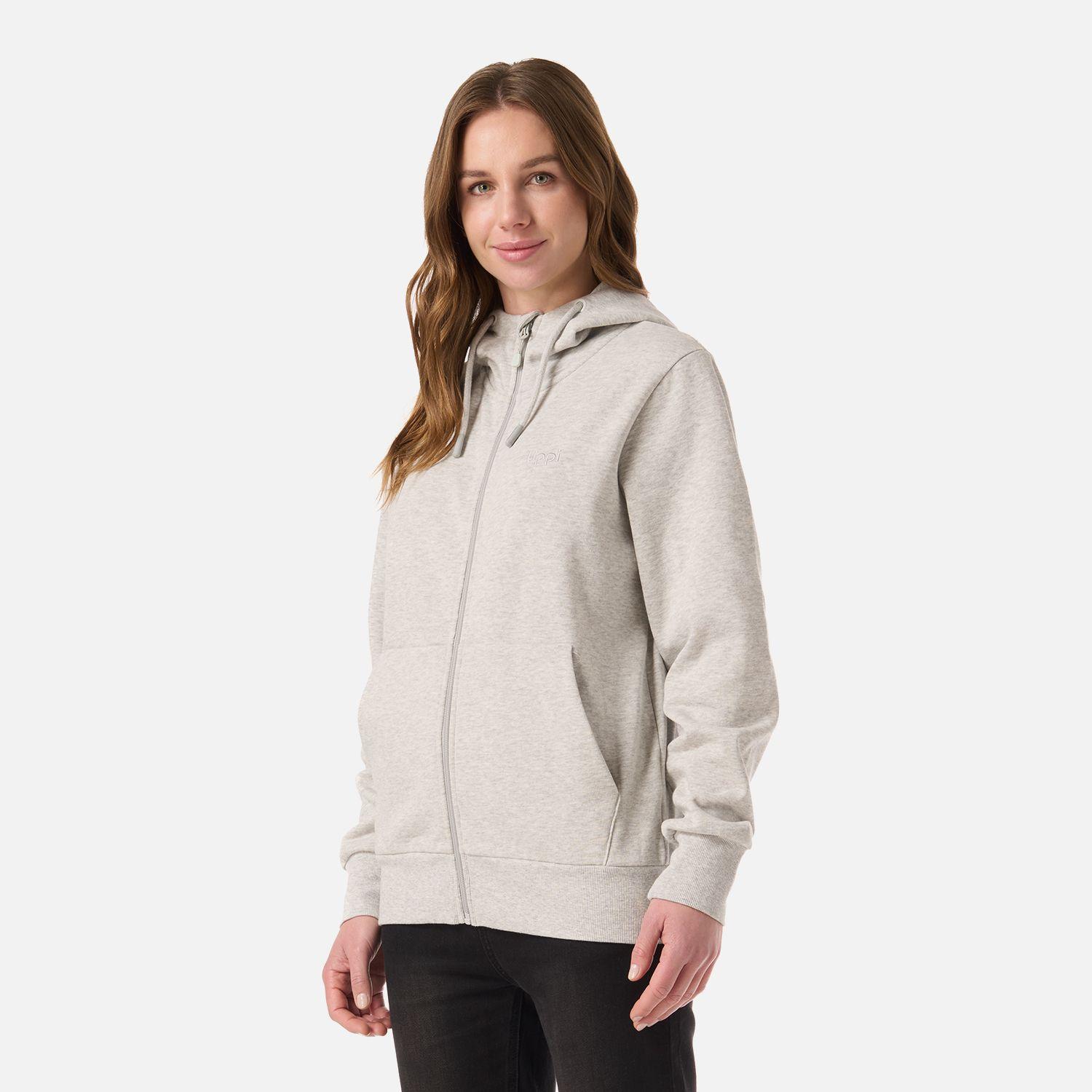 Polerón Mujer Ulmo Light Full Zip Hoody Sweatshirt Gris Lippi V26-1