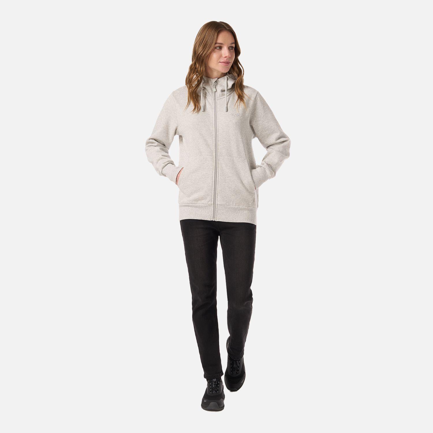 Polerón Mujer Ulmo Light Full Zip Hoody Sweatshirt Gris Lippi V26-5