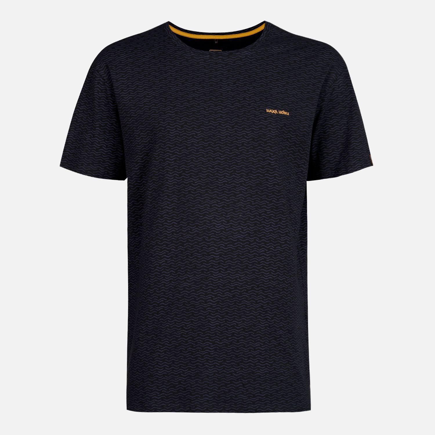 Polera Hombre Oleaje Print Negro Haka Honu-0