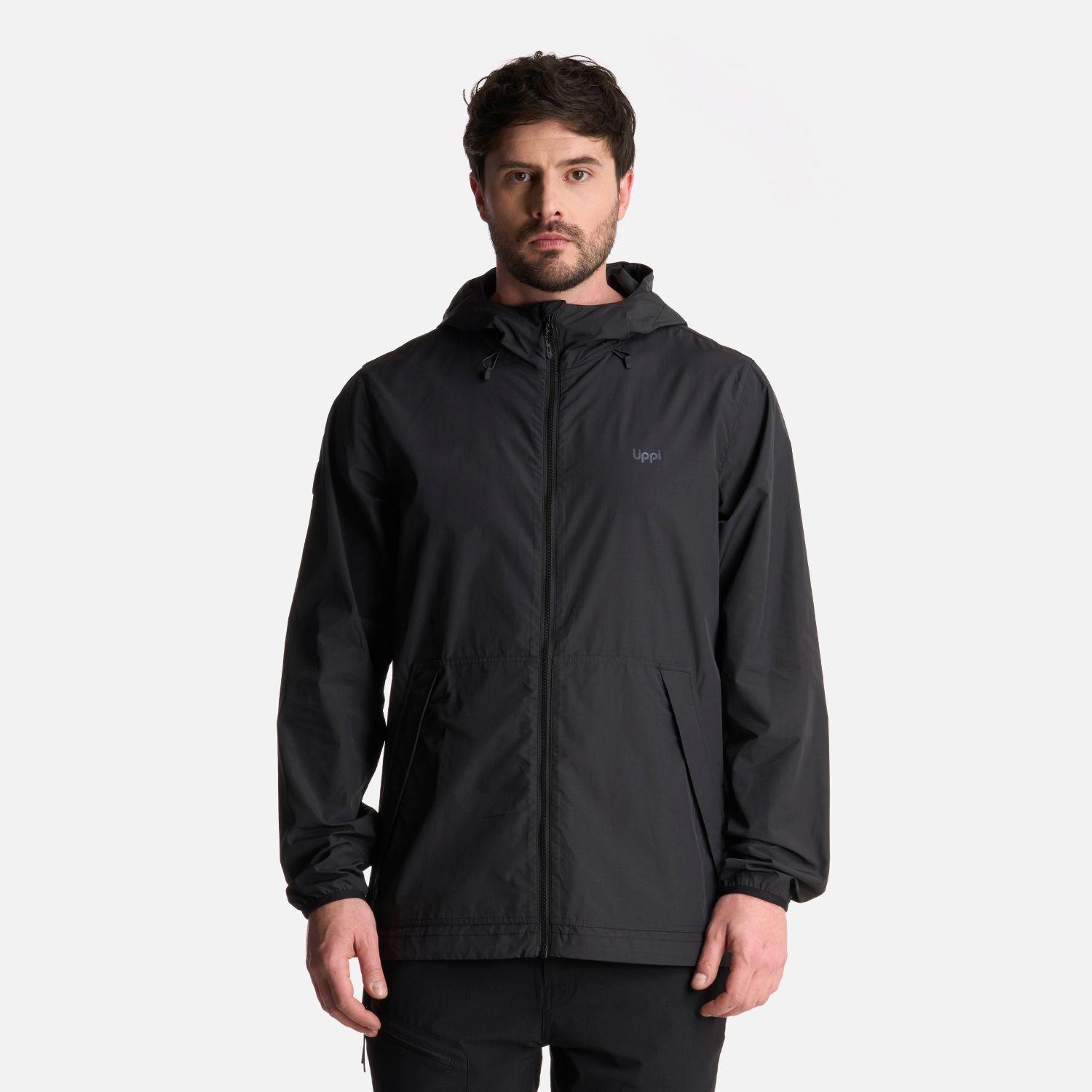 Chaqueta Hombre Windland Windbraker Hoody Negro Lippi-0