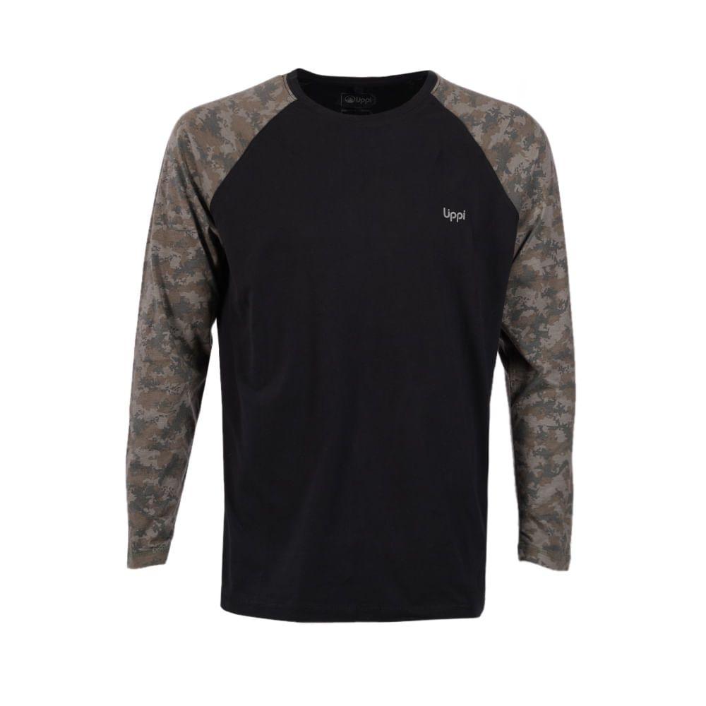 Polera Hombre Unafraid Cotton Long Sleeve T-Shirt Negro Lippi-0