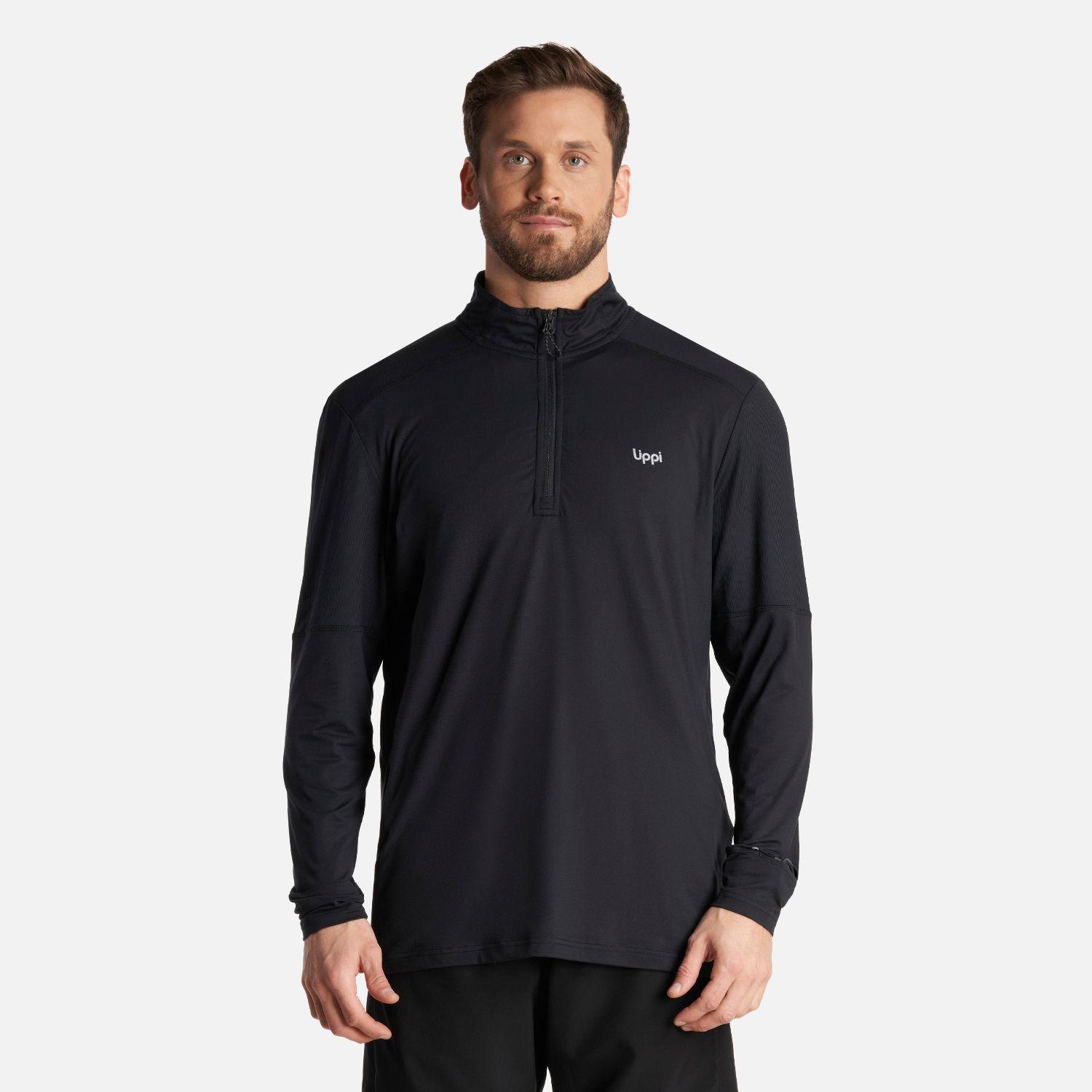 Poleron Hombre Puerto Trucco 14 Zip Negro Lippi V24-1