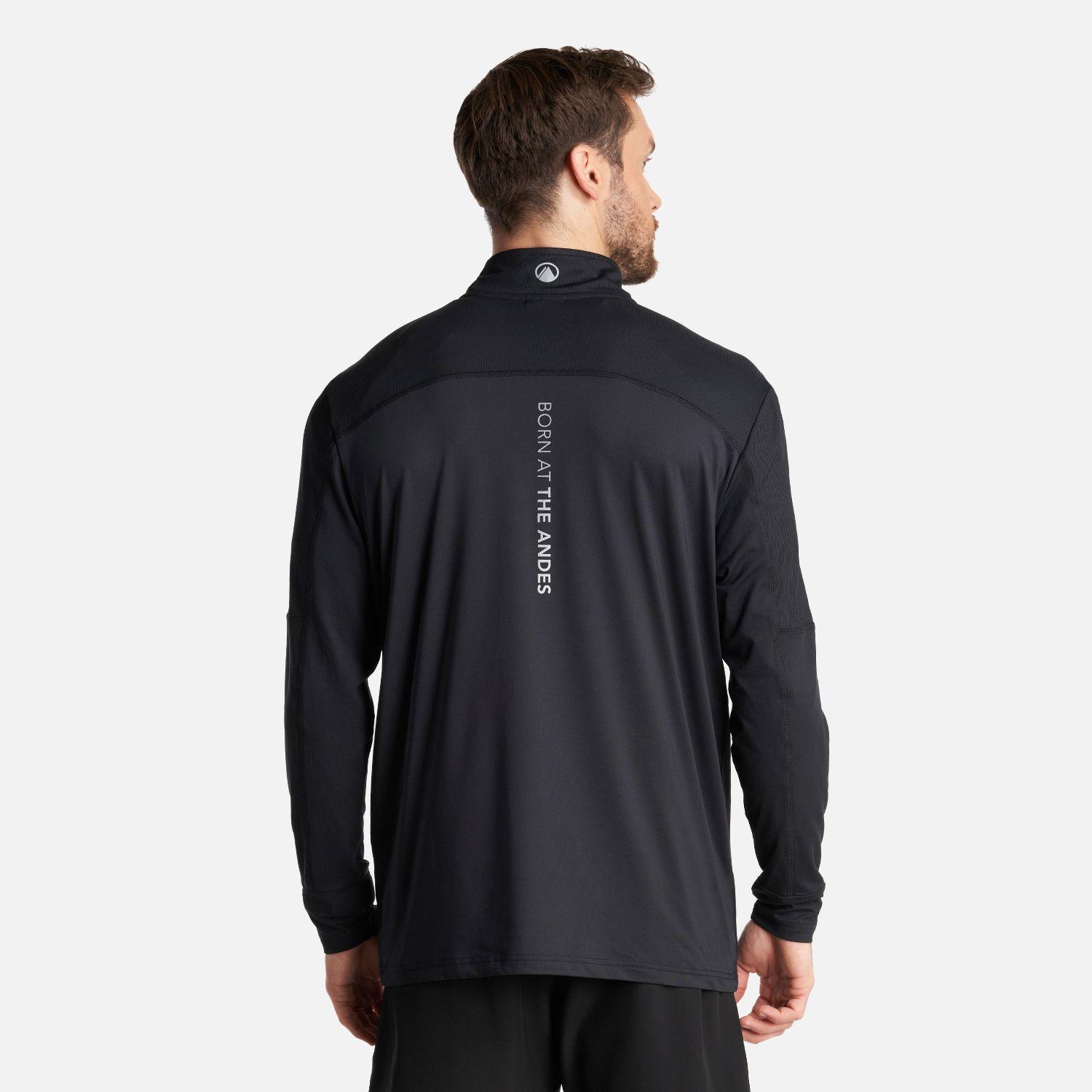 Poleron Hombre Puerto Trucco 14 Zip Negro Lippi V24-3