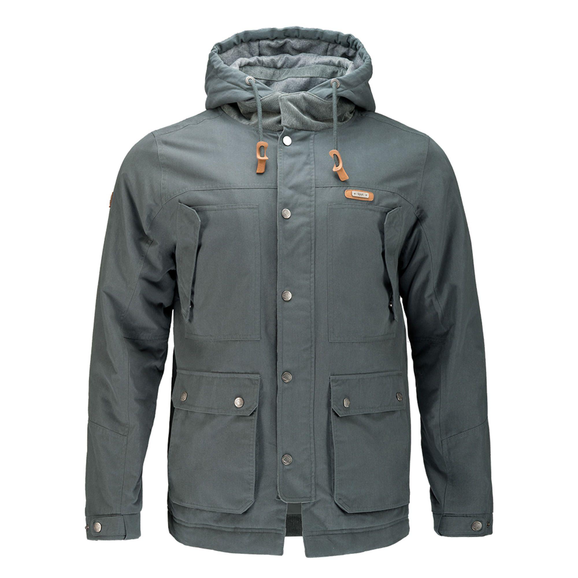 Chaqueta Hombre Peumo Canvas Hoody Jacket Grafito Lippi I19-0