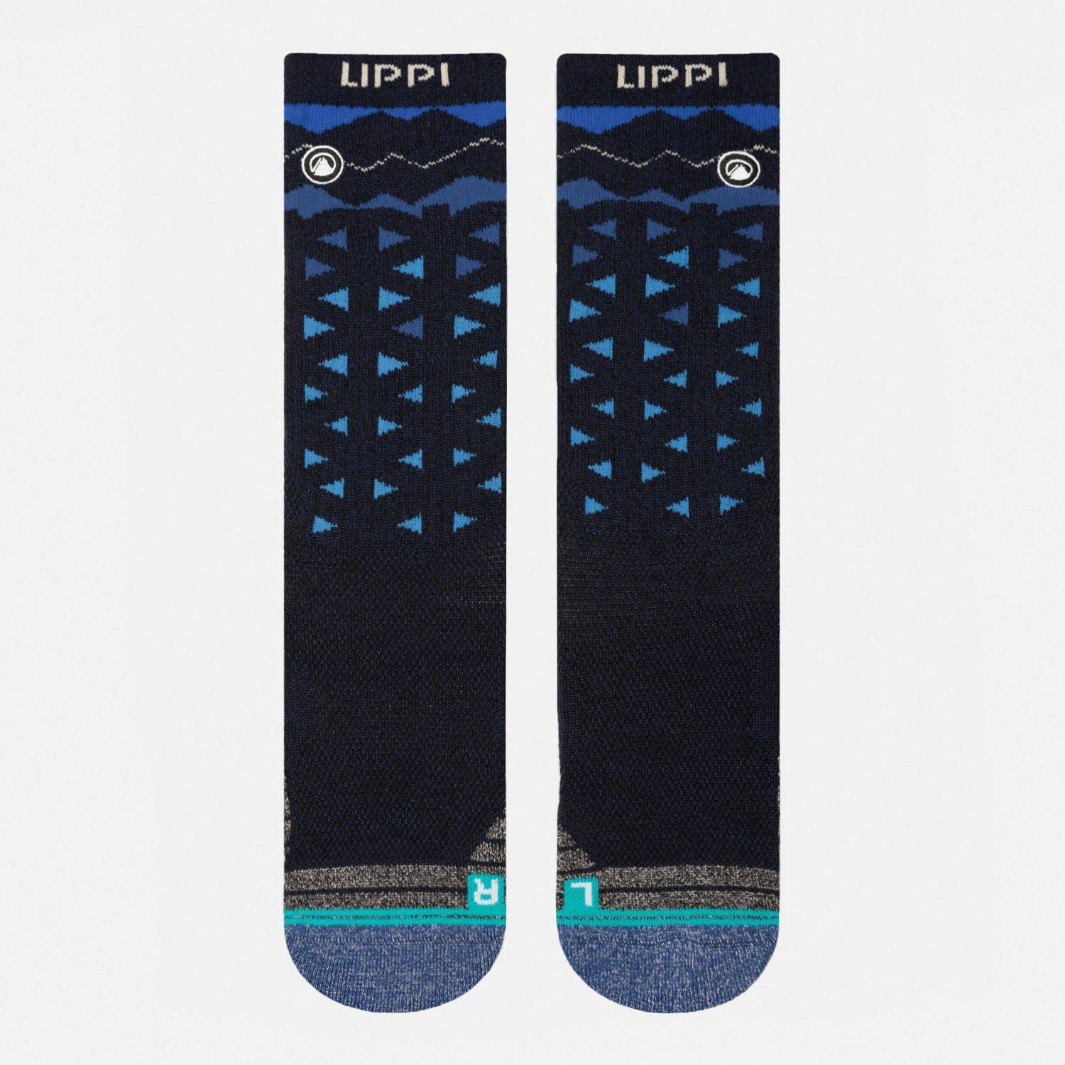 Calcetin Hombre Trekking Warm Socks Melange Azul Marino Lippi-1