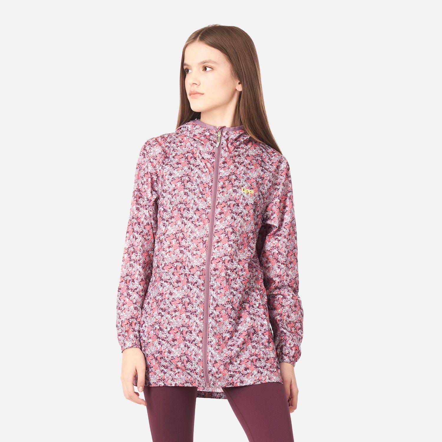 Chaqueta Teen Girl Nightfall WindBreaker Hoody Jacket Print Rosa Oscuro Lippi-1