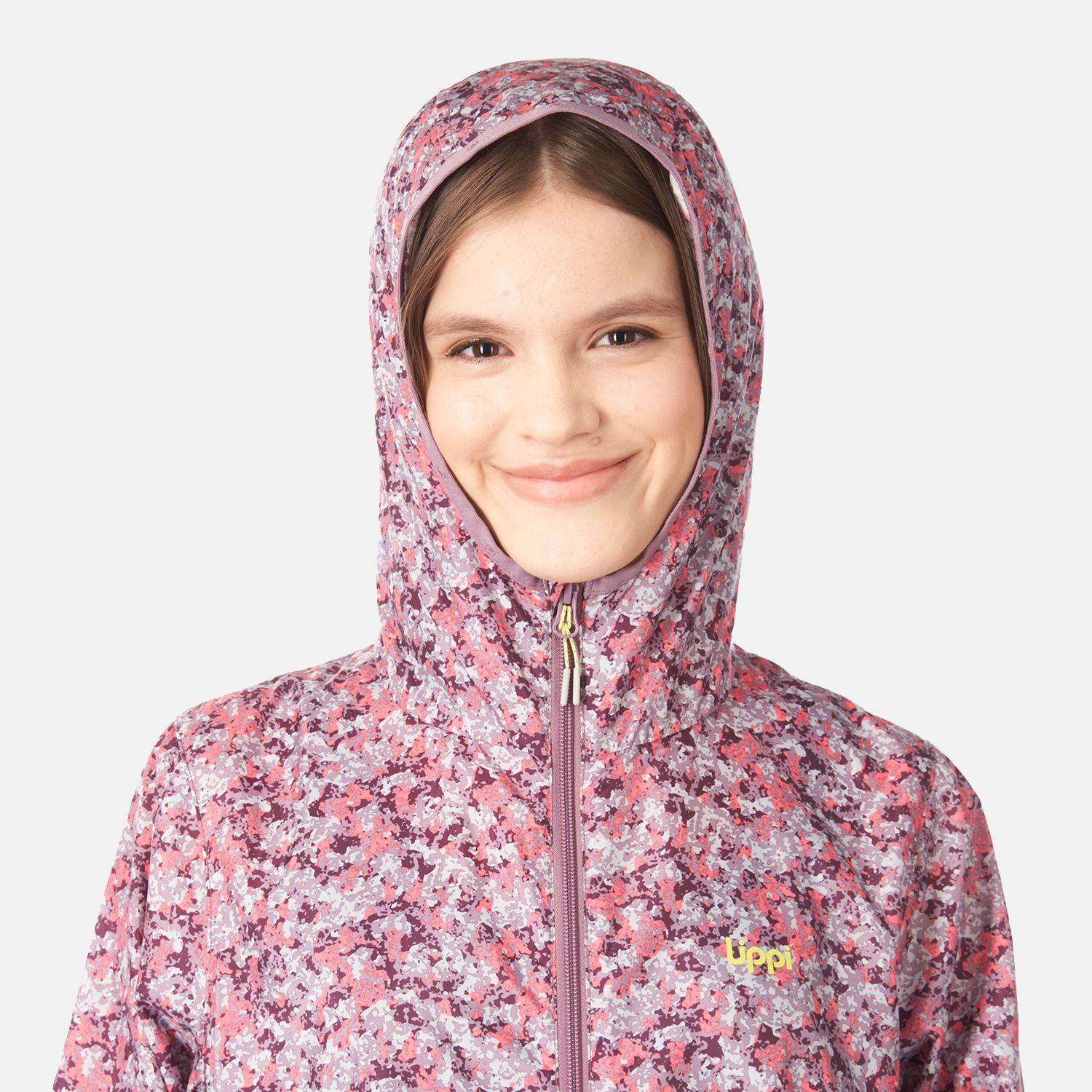 Chaqueta Teen Girl Nightfall WindBreaker Hoody Jacket Print Rosa Oscuro Lippi-3